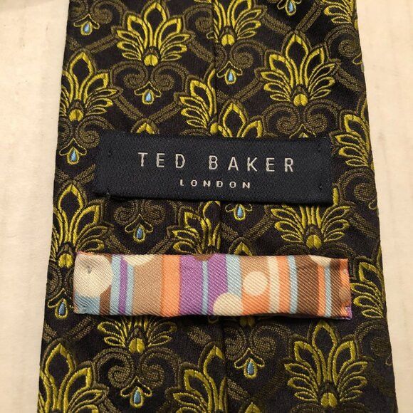 Ted Baker Ted Baker men's new silk tie 3 1/2" X 59" Size ONE SIZE - 2 Thumbnail