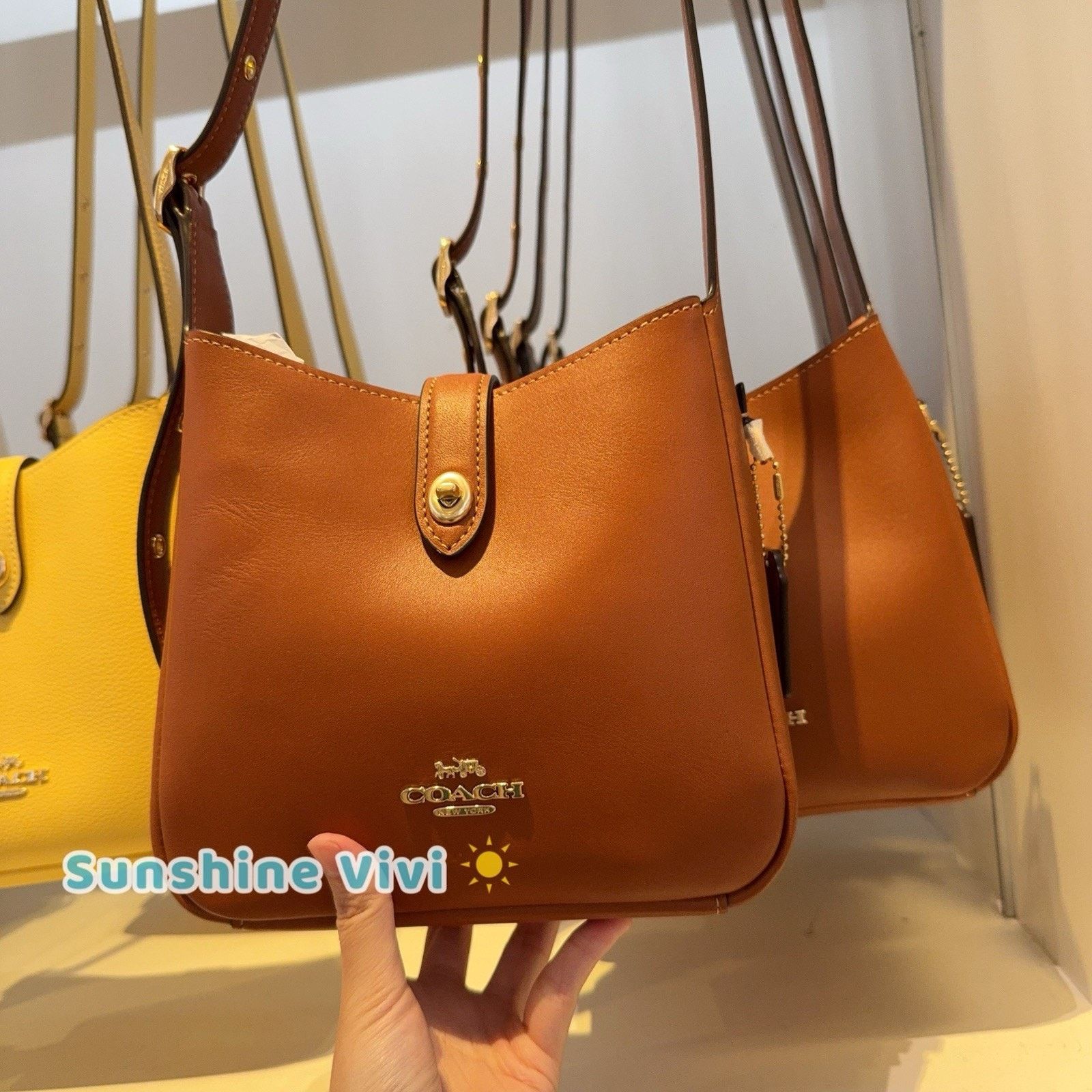 Coach NWT Coach Hadley Mini Crossbody Bag CBM63 Gold/Tan | Grailed
