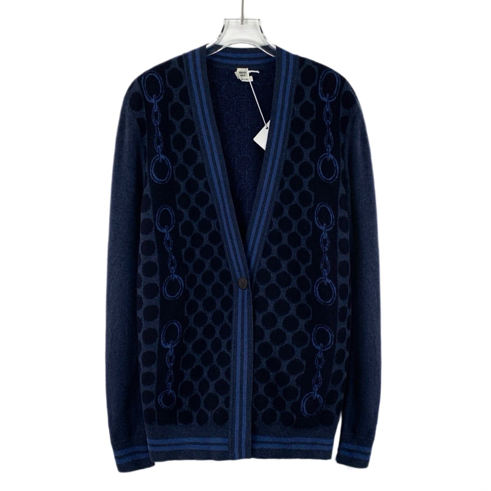 Hermes Hermes Wool Blue Sweater XS Women Size XS / US 0-2 / IT 36-38 - 1 Thumbnail
