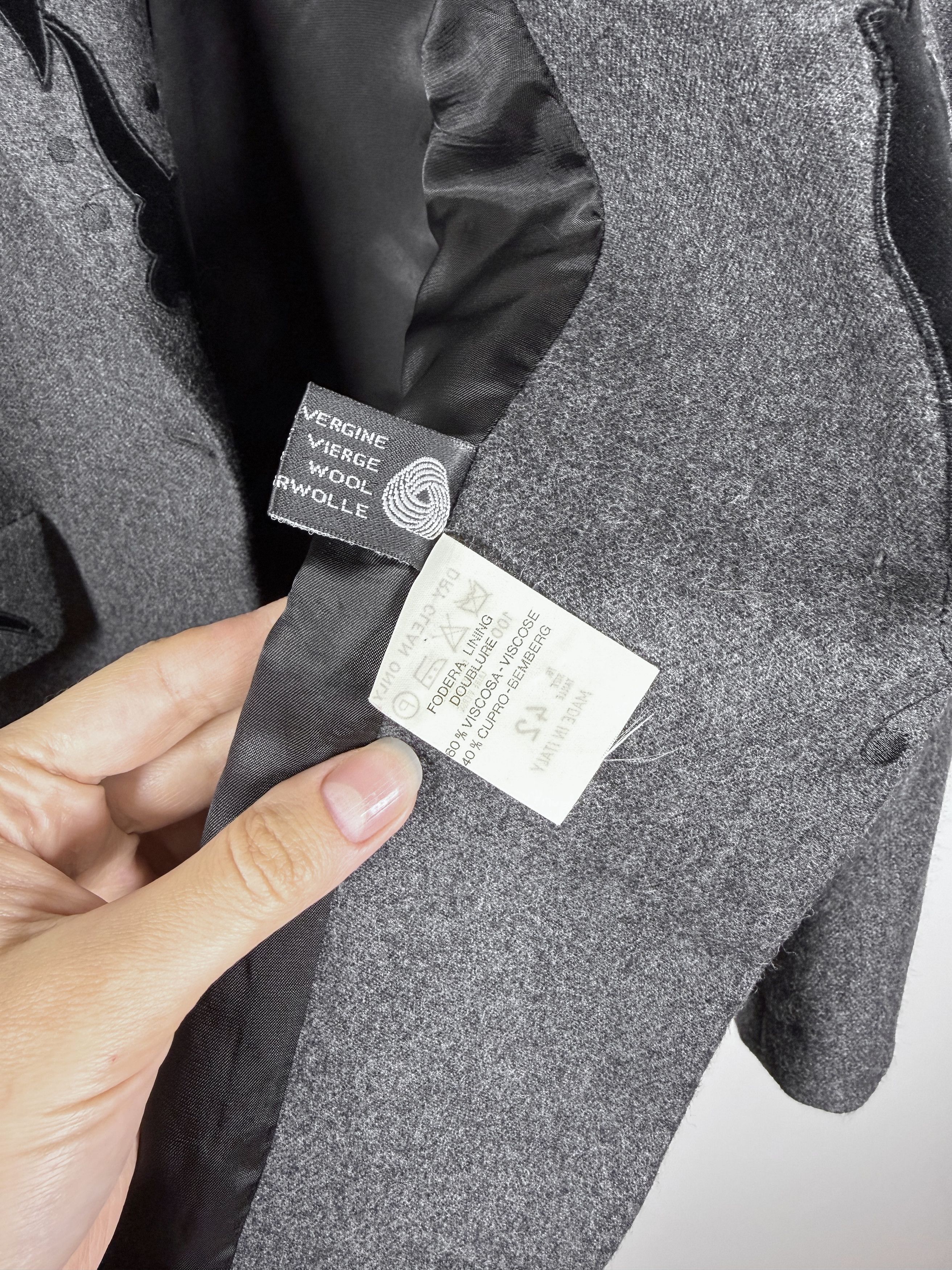 Vintage Vintage Grey Wool Blazer with Velvet Appliqué Details (M) Size M / US 6-8 / IT 42-44 - 4 Thumbnail