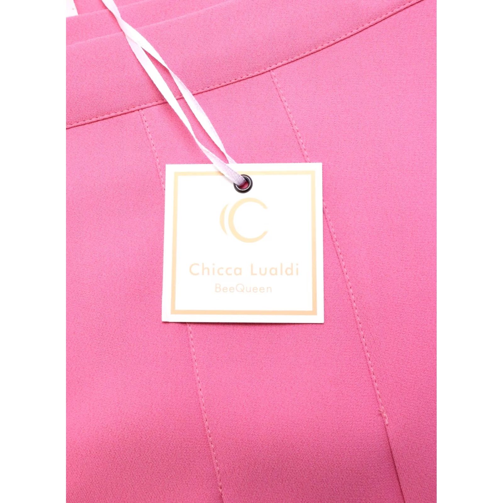 Pinko Chicca Lualdi Skirt Women Medium Pleated Wrap Snap Button Pink Midi Size 32" / US 10 / IT 46 - 7 Thumbnail