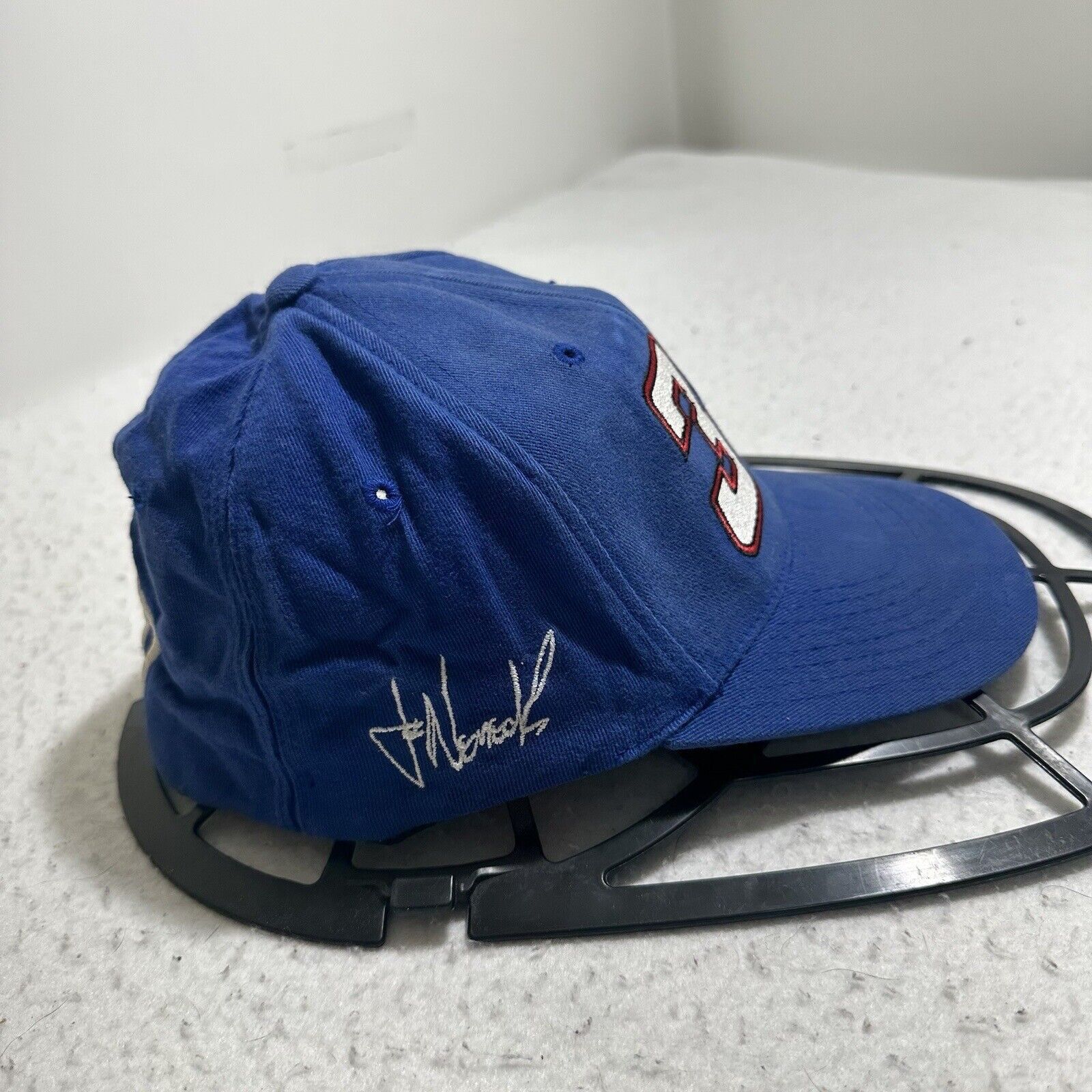 NASCAR NASCAR Joe Nemechek Racing Blue Baseball Hat Fitted Cap Size ONE SIZE - 6 Thumbnail