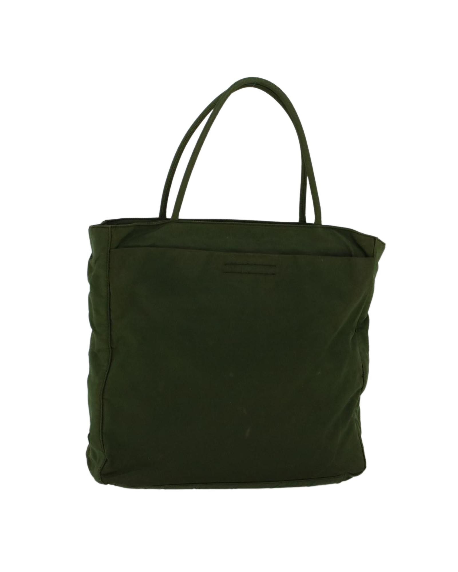 image of Prada Khaki Nylon Tote Bag, Women's