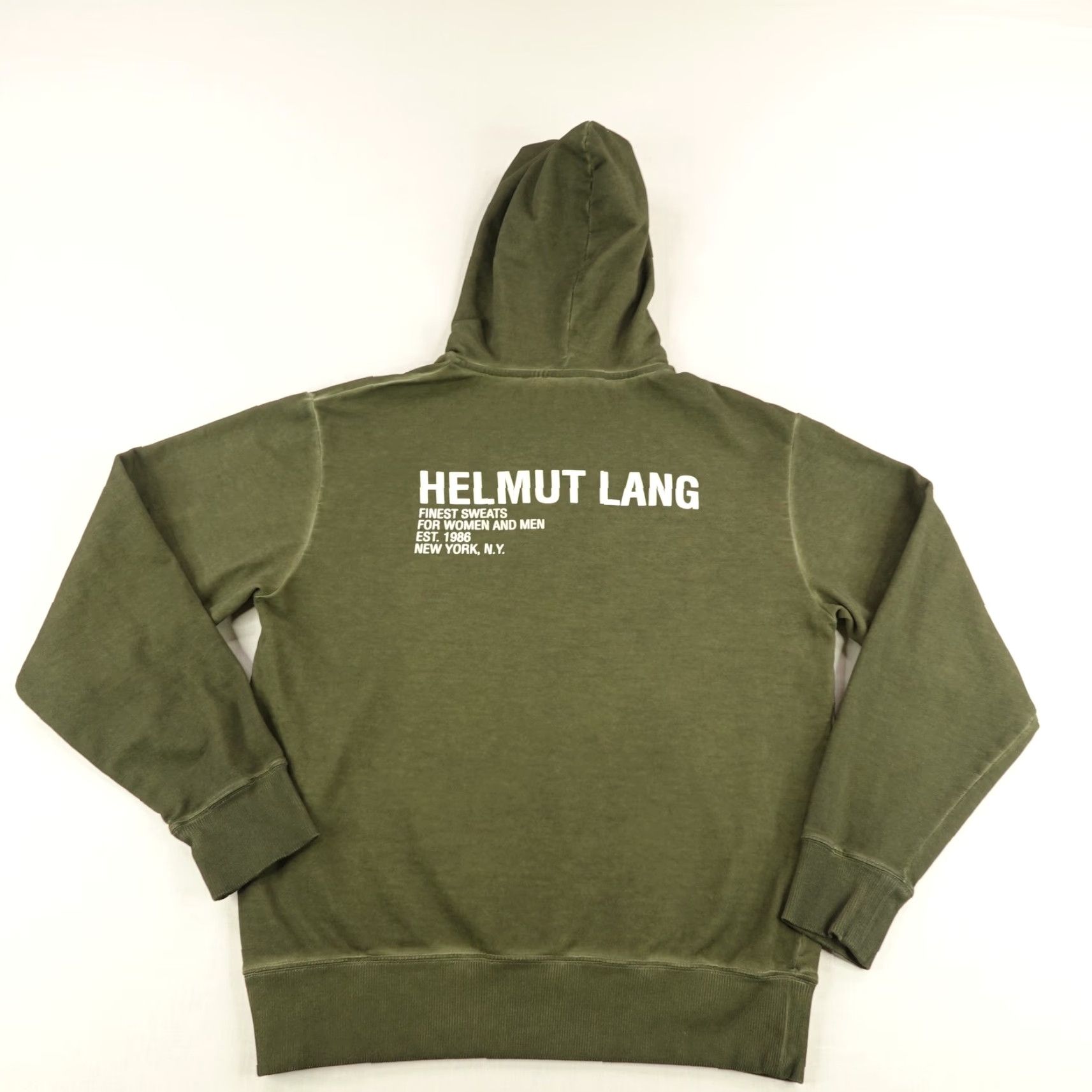 Helmut Lang VINTAGE Helmut Lang Hoodie Pullover Sweater Men Small Olive Green Graphic Print City 90s Size US S / EU 44-46 / 1 - 7 Thumbnail