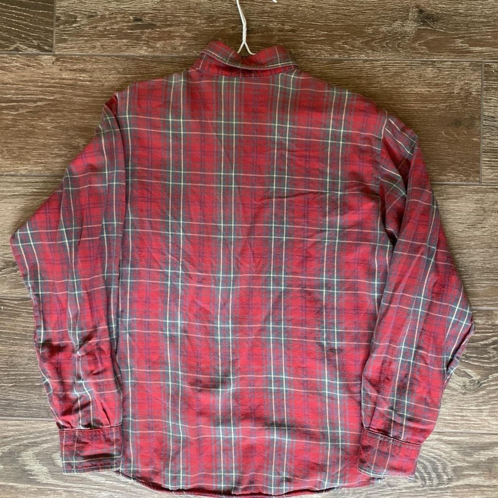 Wrangler Vtg 70s 80s Wrangler Made In USA Plaid Flannel Size Large Size US L / EU 52-54 / 3 - 5 Thumbnail