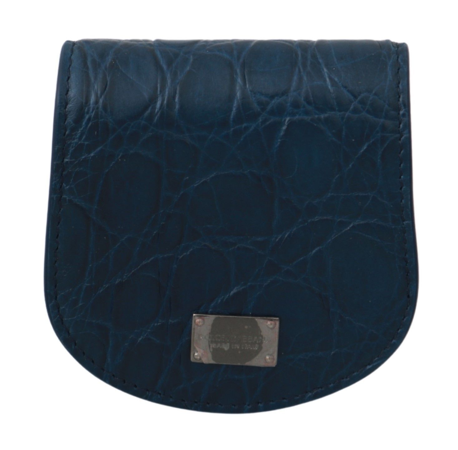 Dolce & Gabbana Sleek Blue Caimano Condom Case Men's Wallet Size ONE SIZE - 1 Thumbnail