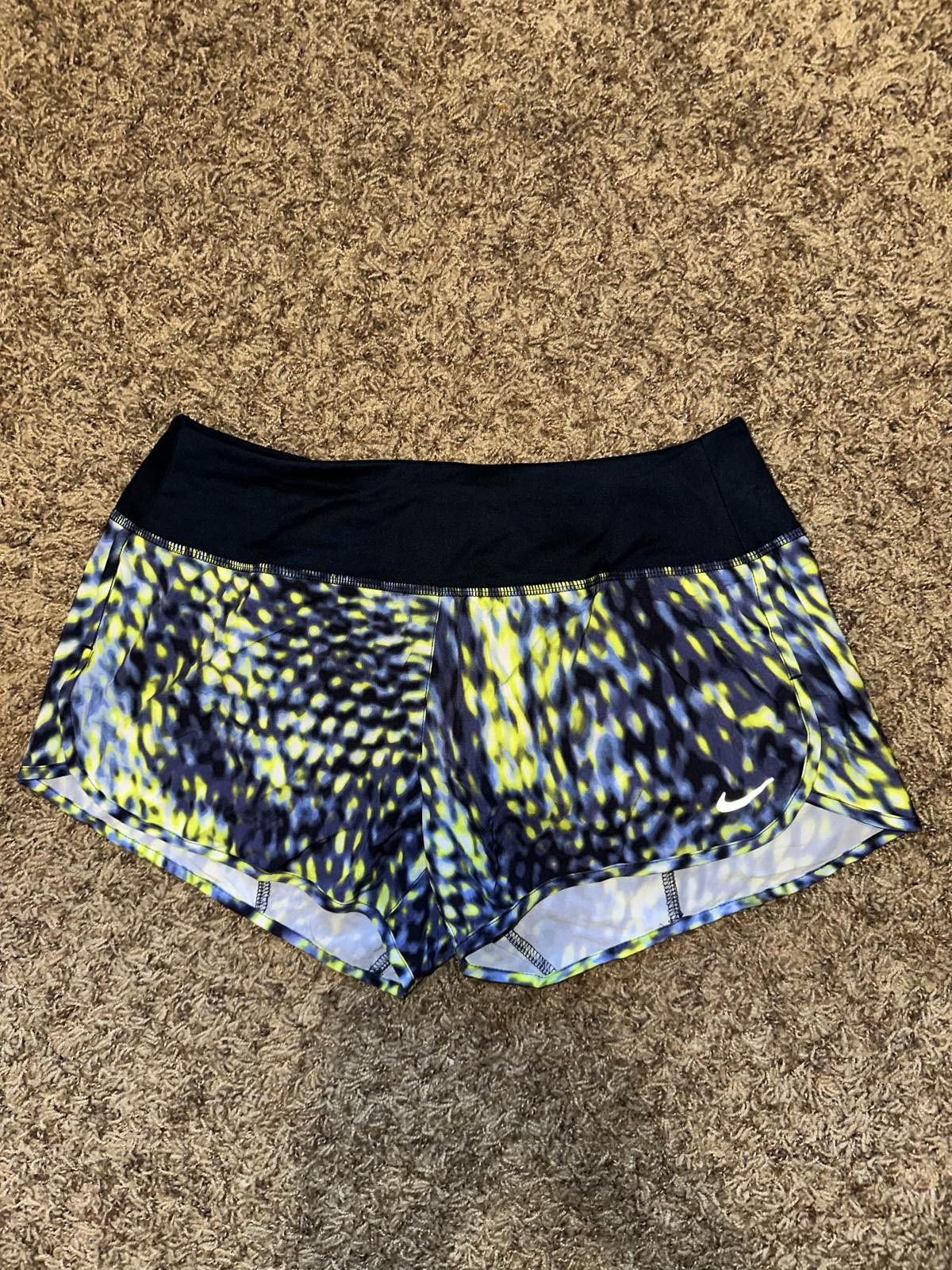 Nike Nike Women’s Blue Green Lightweight Training Print Rival Running Shorts Size 28" / US 6 / IT 42 - 1 Thumbnail