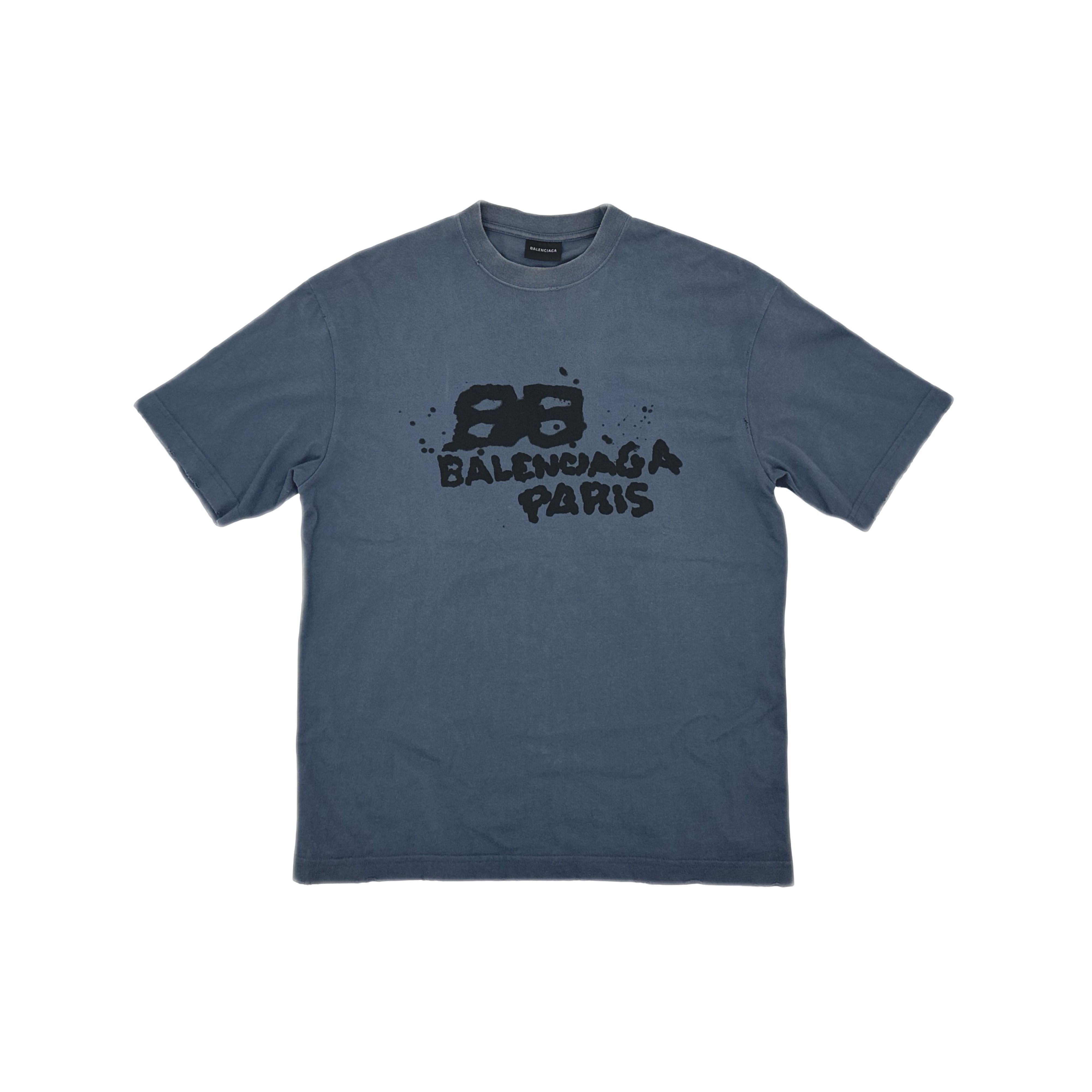 Balenciaga Balenciaga Hand Drawn BB Icon T-Shirt XXS Size US XXS / EU 40 - 1 Thumbnail