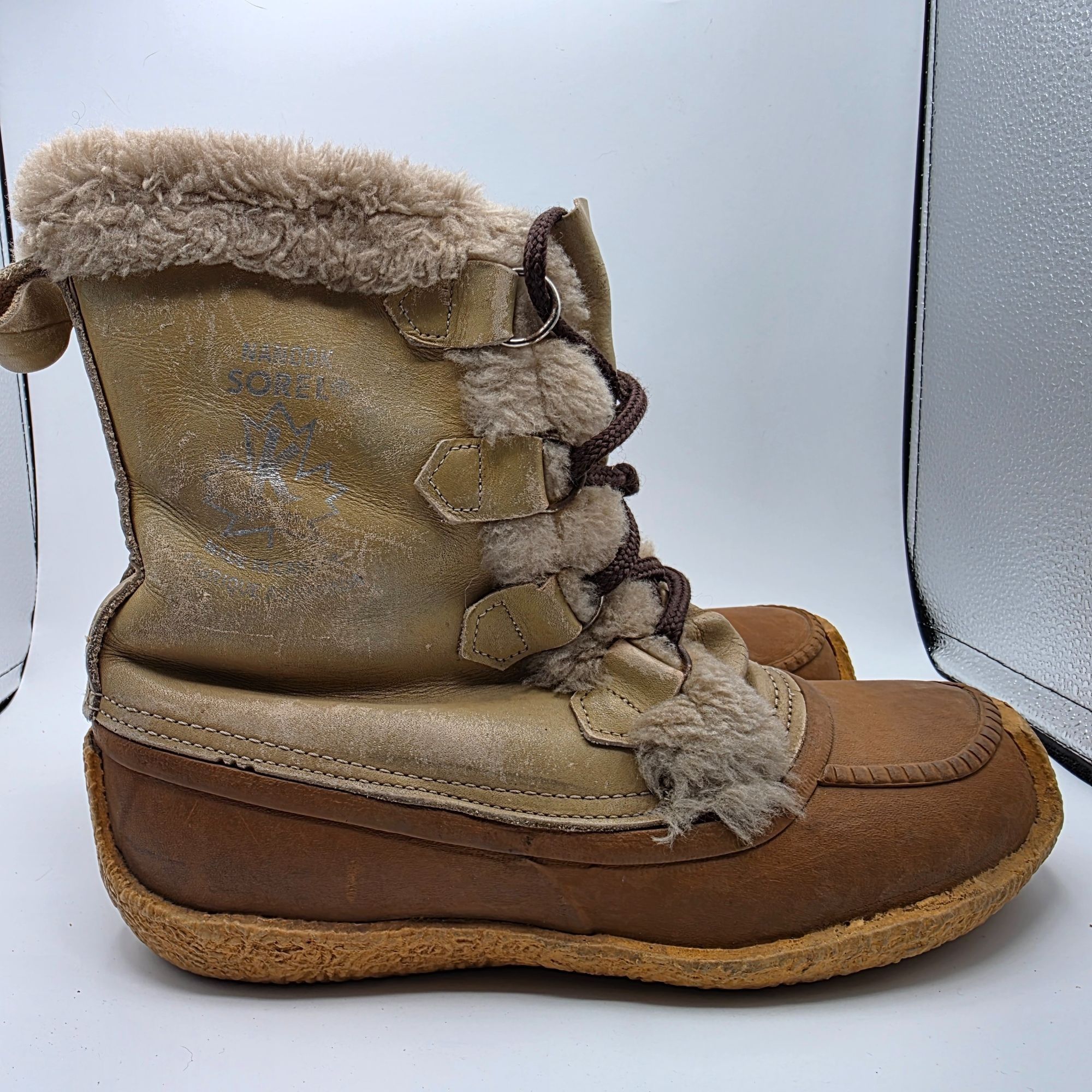 SOREL Sorel Nanook Womens Size 8 Brown Winter Boots Wool Removable Size US 8 / IT 38 - 11 Thumbnail