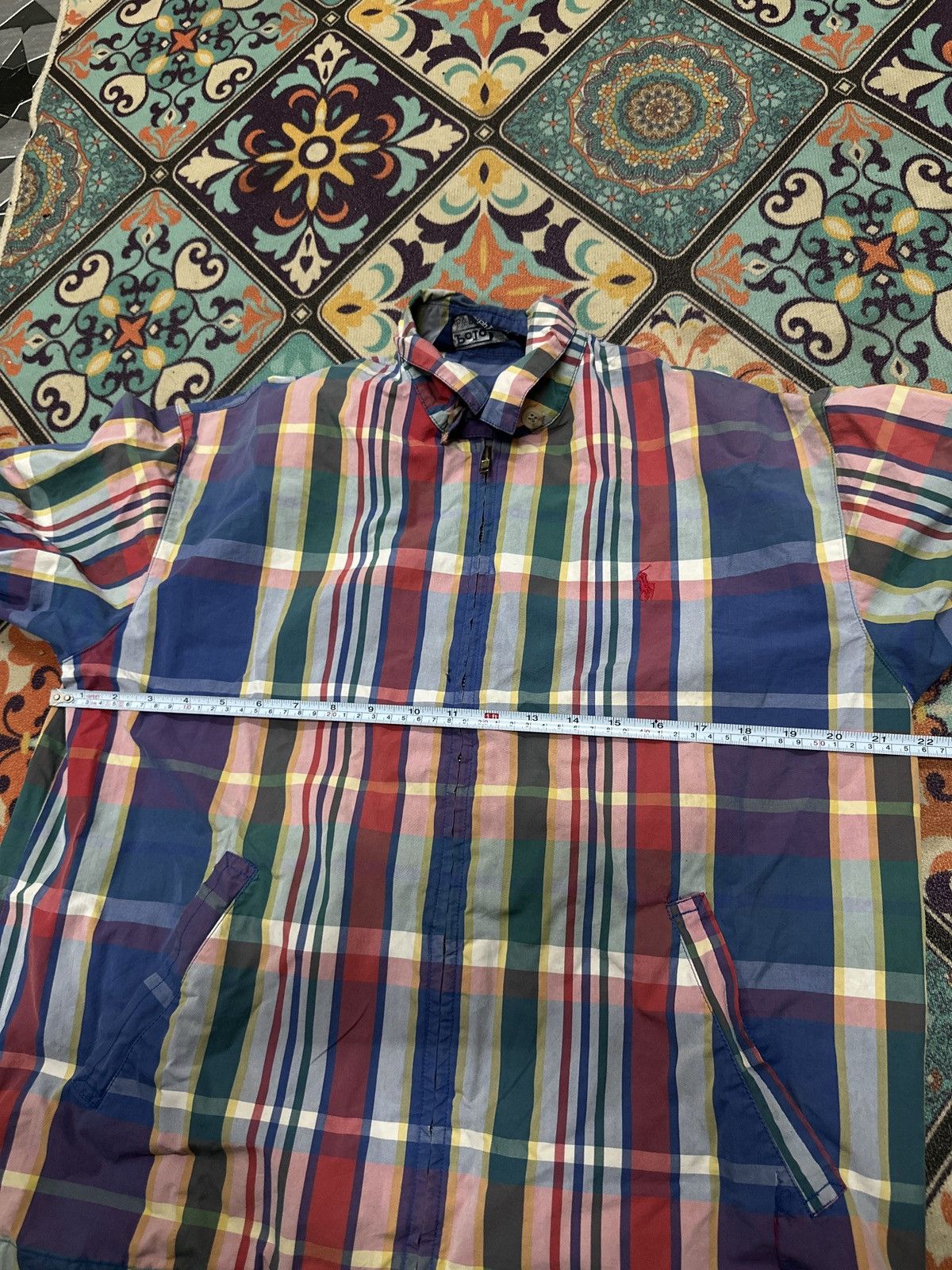 Polo Ralph Lauren Vintage Polo Ralph Lauren Plaid Zipper Light Jacket Size US M / EU 48-50 / 2 - 20 Thumbnail