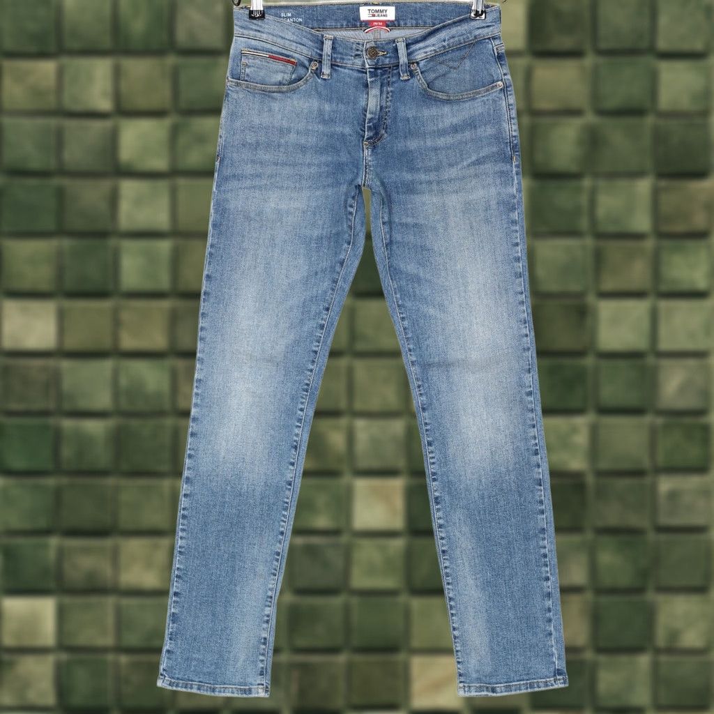 Tommy Hilfiger TOMMY HILFIGER JEANS Slim Scanton Jeans Men 29/32 Blue Denim 5-Pocket DT DZ6299 Size US 29 - 1 Thumbnail