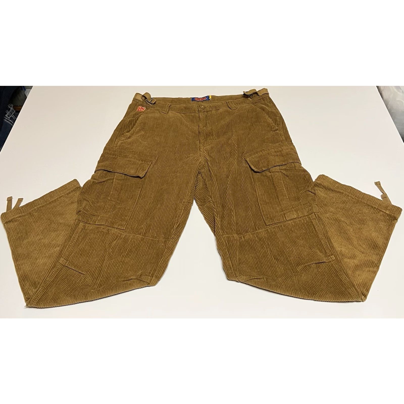 Empyre Empyre Corduroy Cargo Pants Mens 32 Brown Straight Cargo Pocket 5-Pocket Relaxed Vintage: No Size US 32 / EU 48 - 2 Thumbnail