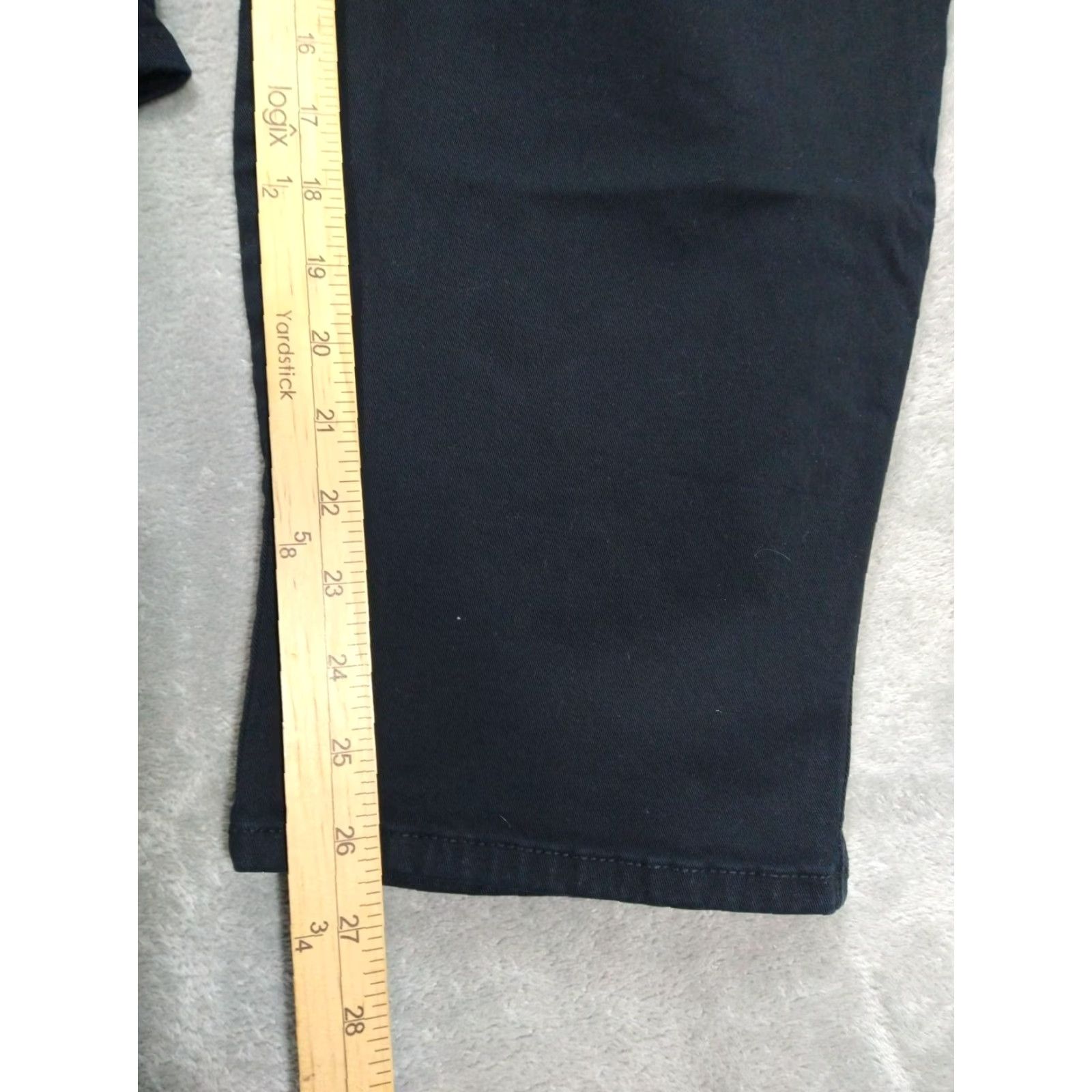 Torrid Torrid Pants Womens 26 Black Crop Twill Skinny Mid Rise Stretch Crop, Inseam 26.5 in, Cotton Spandex, 26, Regular, Black Womens Pants Size 26" / US 2 / IT 38 - 5 Thumbnail