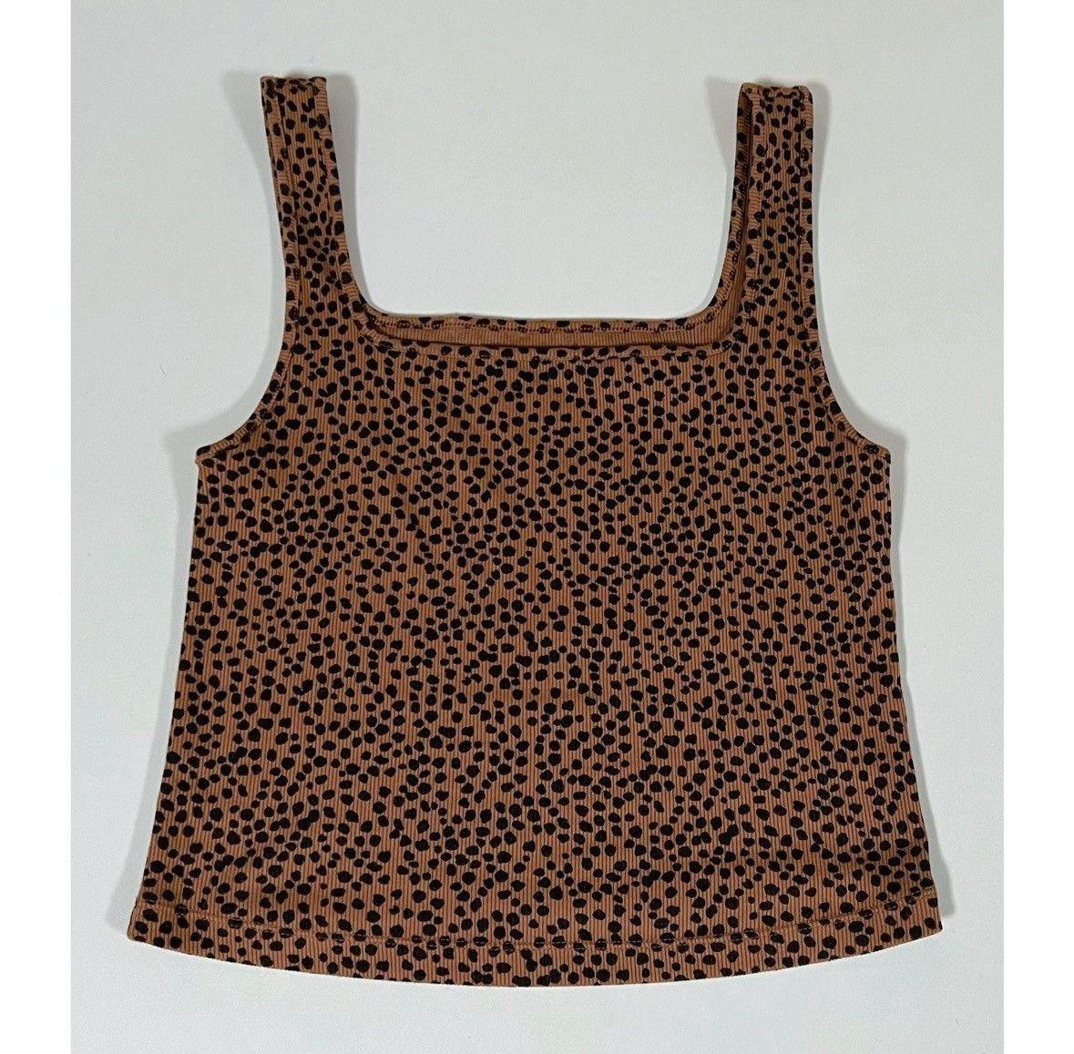 Old Navy Brown Cheetah Leopard Print Square-Neck Top Shirt Size M 🐆✨ Size M / US 6-8 / IT 42-44 - 2 Thumbnail