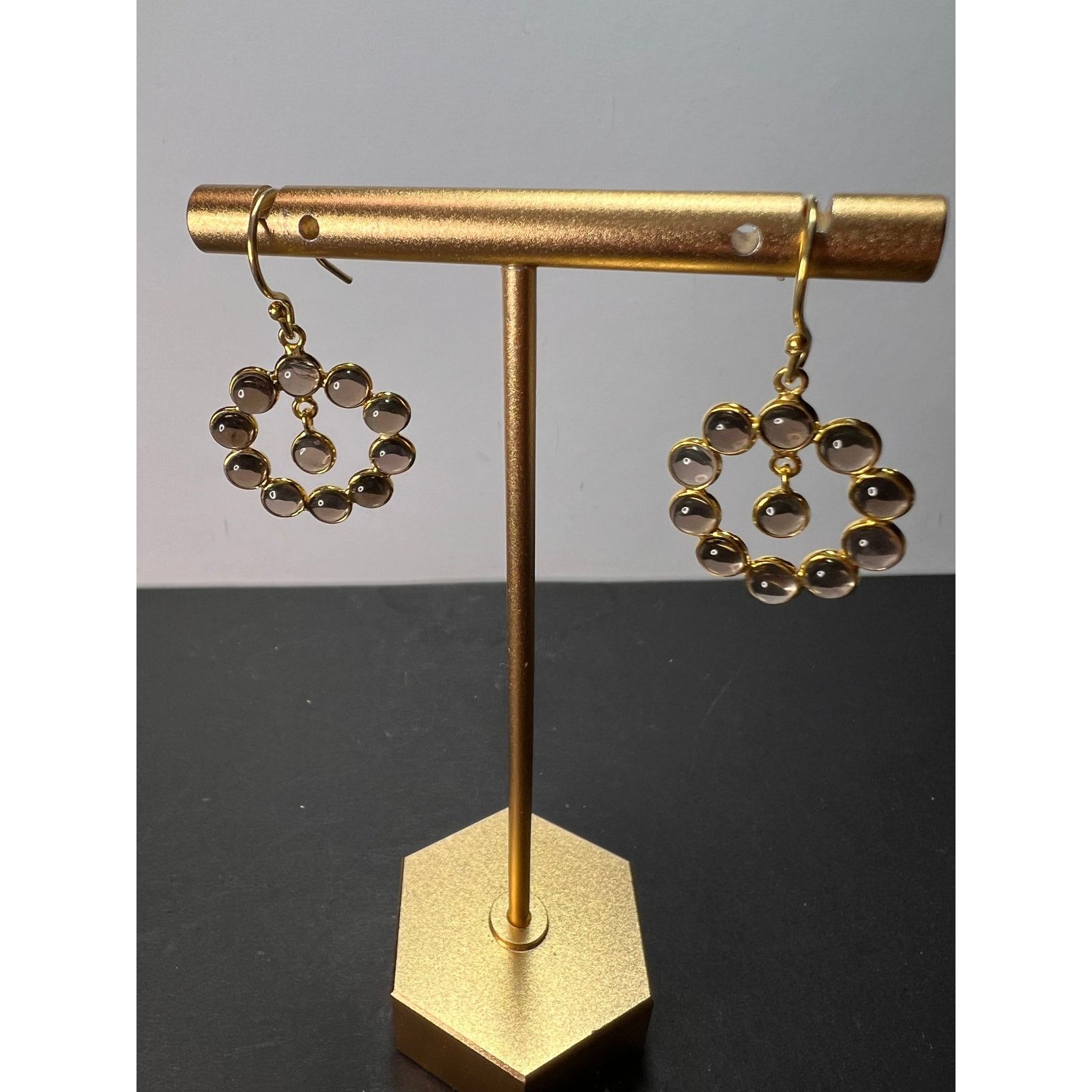 Other Smoky quartz drop earrings in gold over sterling silver Size ONE SIZE - 1 Thumbnail