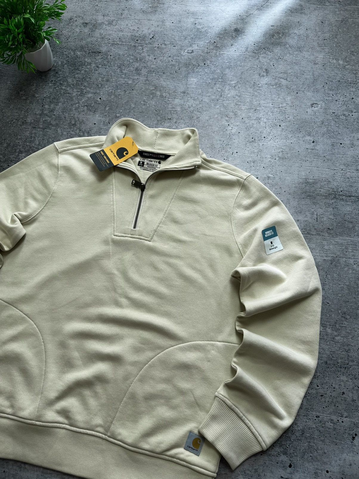 Carhartt Wip Carhartt WIP TENCEL Fiber Half-Zip Hype Y2K Sweatshirt Size M / US 6-8 / IT 42-44 - 4 Thumbnail