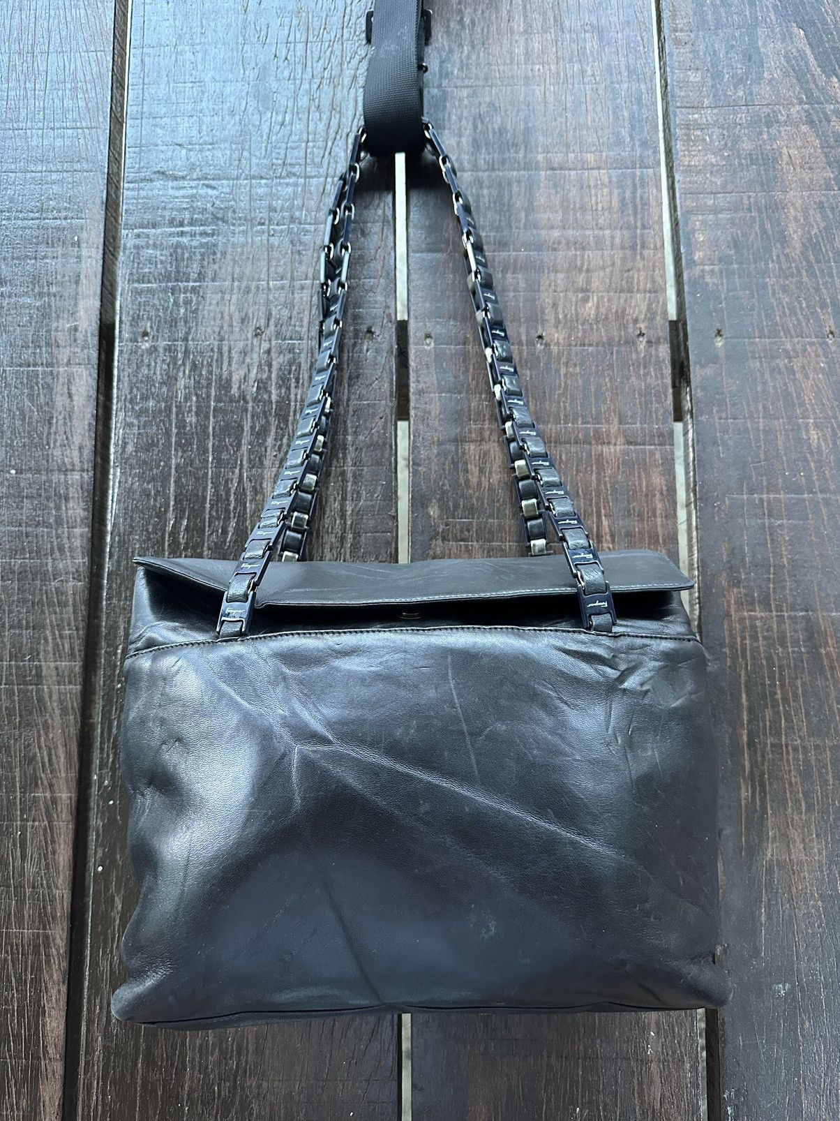 Salvatore Ferragamo Selvatore ferragamo black leather chain shoulder bag Size ONE SIZE - 2 Thumbnail