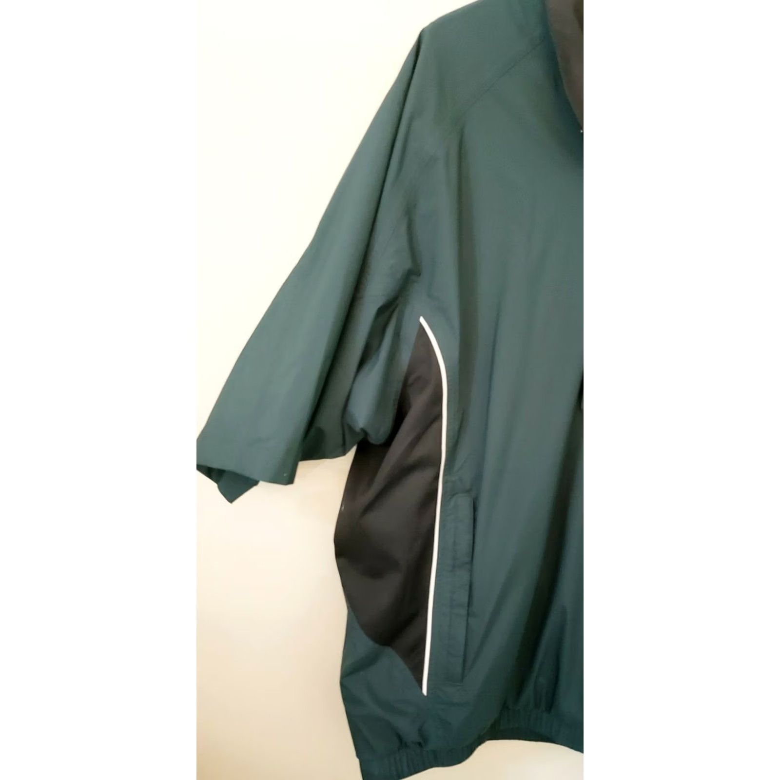 Footjoy FootJoy DryJoy Men's XL Golf Jacket Green Black s/sleeve Pullover Rain Jacket Size US XL / EU 56 / 4 - 3 Thumbnail