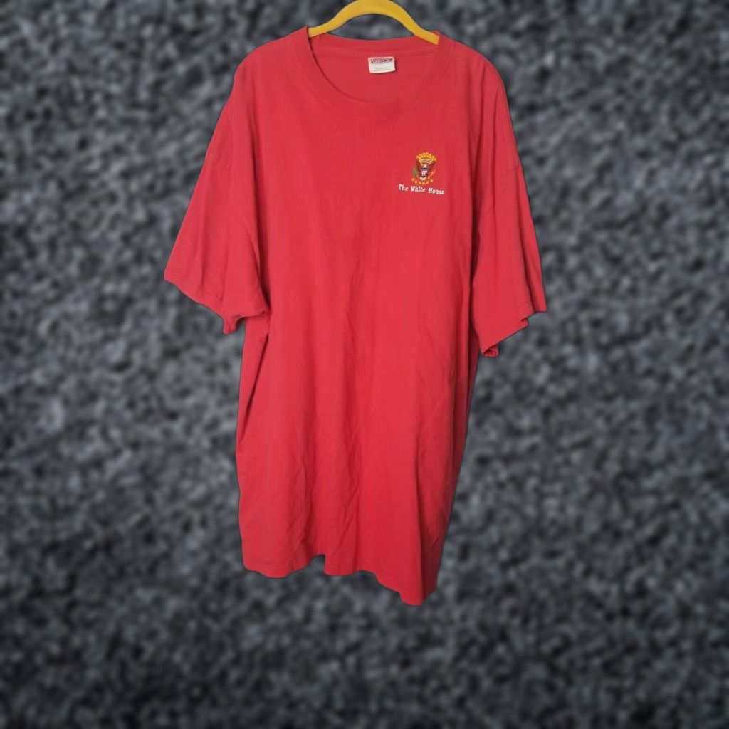 Hanes Retro The White House OFFICIAL EAGLE INSIGNIA T Shirt Red Mens 2XL Size US XXL / EU 58 / 5 - 1 Thumbnail