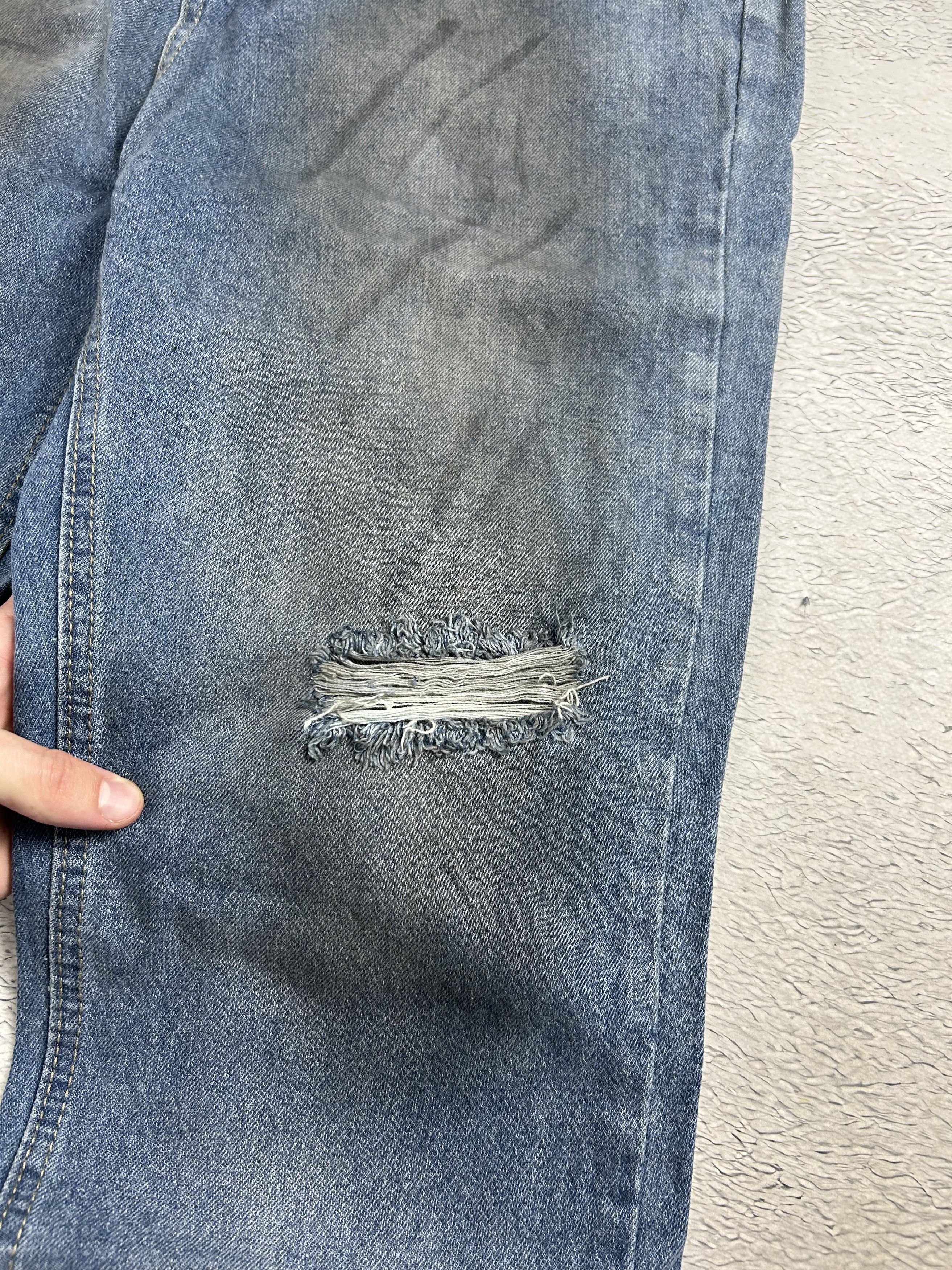 JNCO × Japanese Brand RARE Faded Jeans Streetwear Distressed Denim Straight Drill Size US 36 / EU 52 - 5 Thumbnail