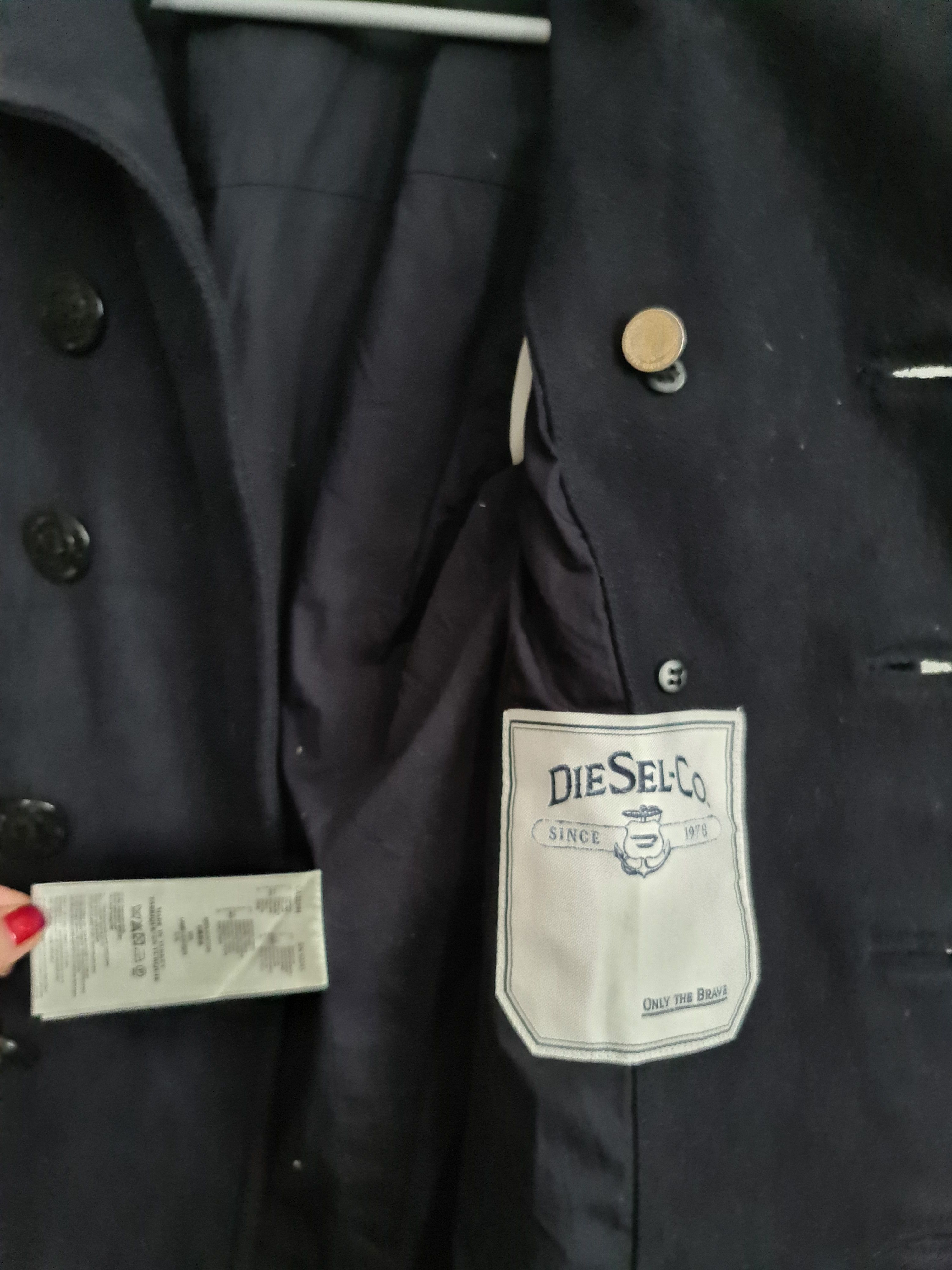 Diesel Diesel Wudy double-breasted short peacoat Size US S / EU 44-46 / 1 - 7 Thumbnail