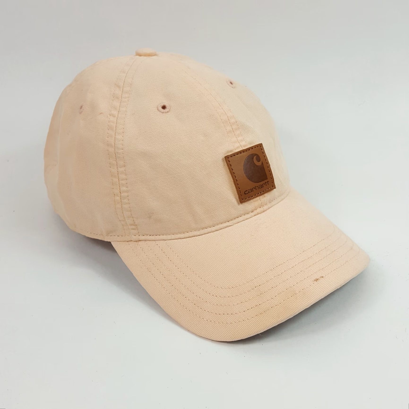 Carhartt VINTAGE Carhartt Baseball Cap Mens One Size Pink Canvas CH Logo Adjustable 90s 00s USA Grunge Workwear Hat Size ONE SIZE - 5 Thumbnail