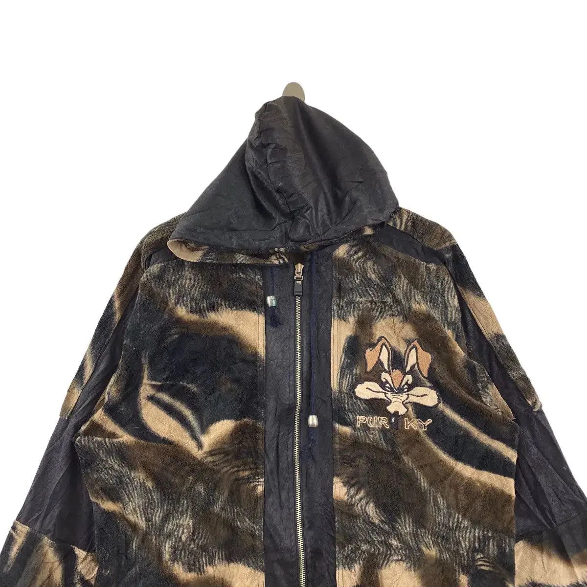Vintage PURKY WILE COYOTE Cartoon AOP Parka Jacket Hoodie