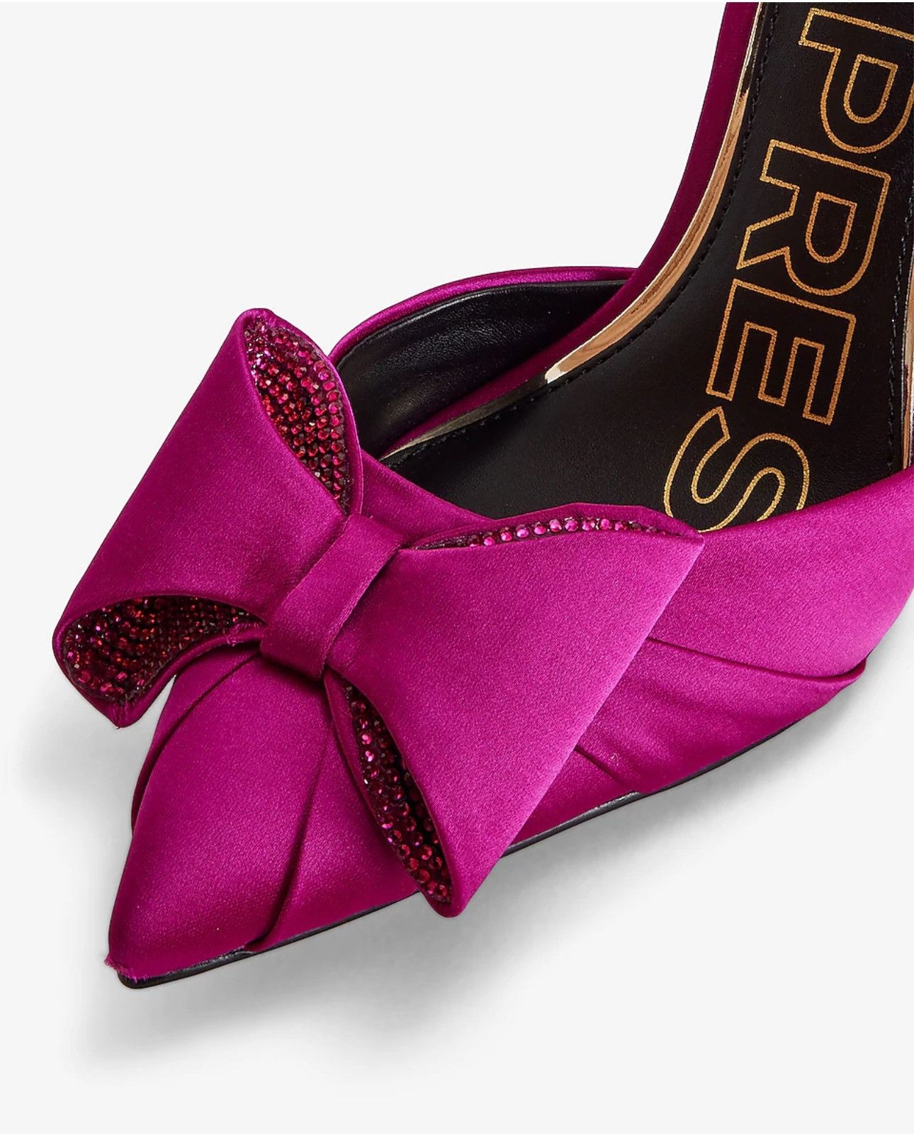 Express Rhinestone Bow Embellished Strap Pumps-EXPRESS BRAND- Size US 7 / IT 37 - 5 Thumbnail