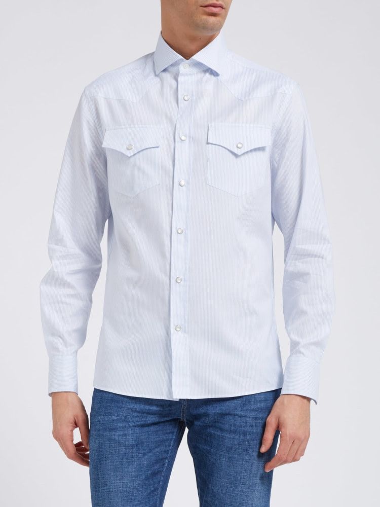 Brunello Cucinelli o1w1db10924 Shirt in White Size US XL / EU 56 / 4 - 1 Preview