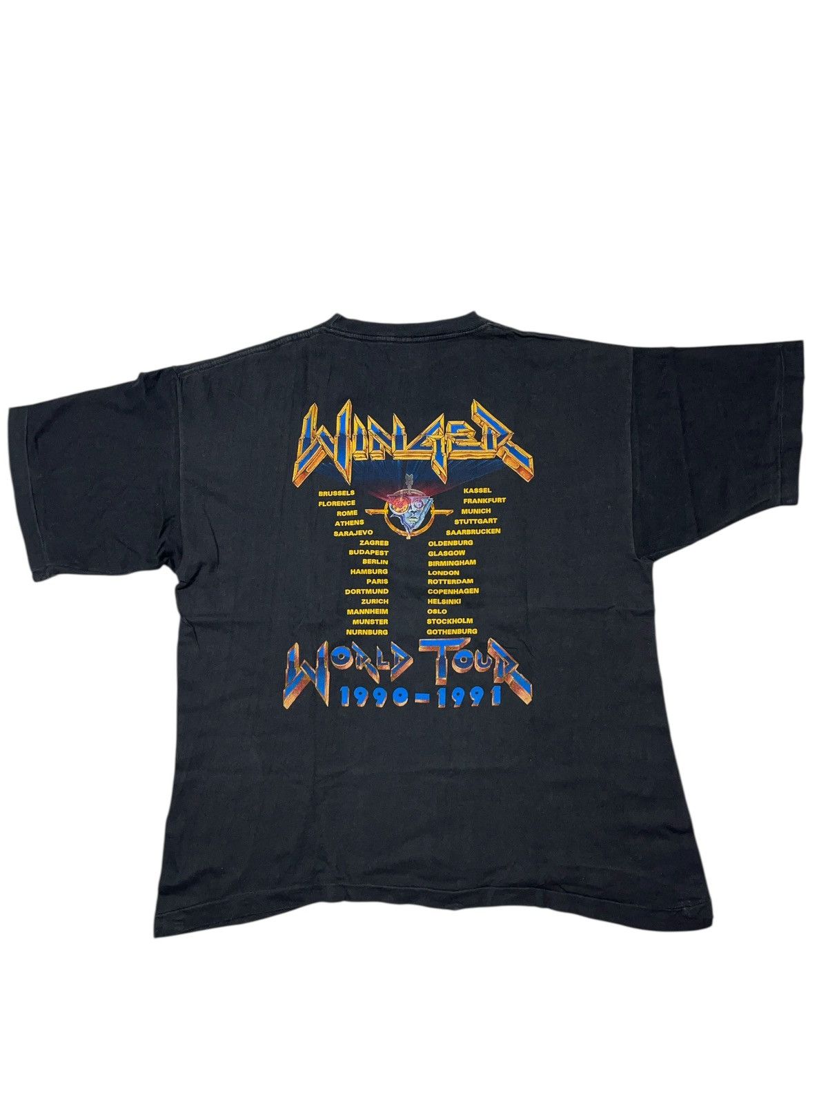 Band Tees × Vintage Vintage Winger 1990-91 World Tour T-shirt Faded Rock Metal Size US XL / EU 56 / 4 - 2 Thumbnail