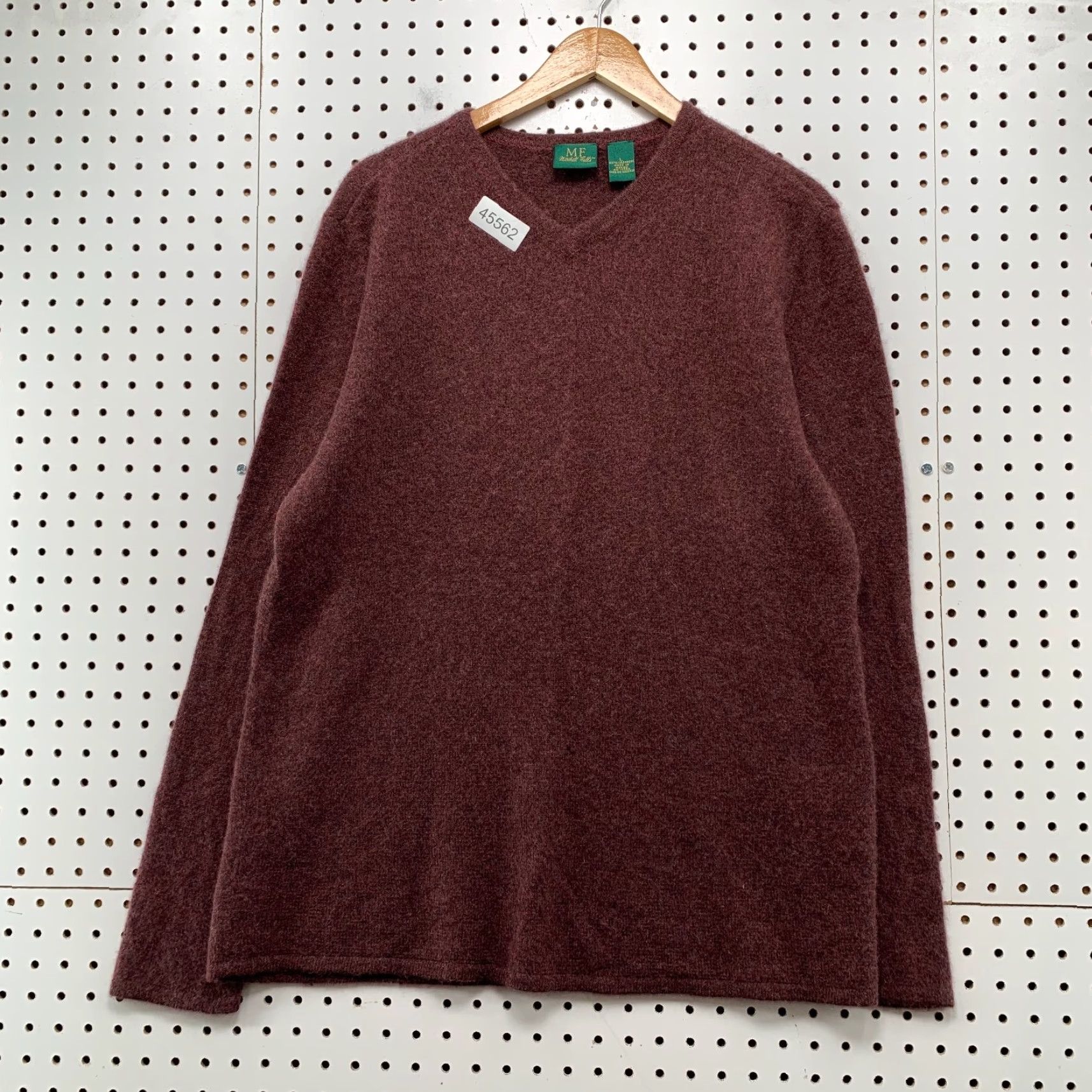 Vintage VINTAGE Marshall Field's 100% Cashmere Sweater Mens Large Brown V-Neck Pullover Knit Size US L / EU 52-54 / 3 - 2 Thumbnail