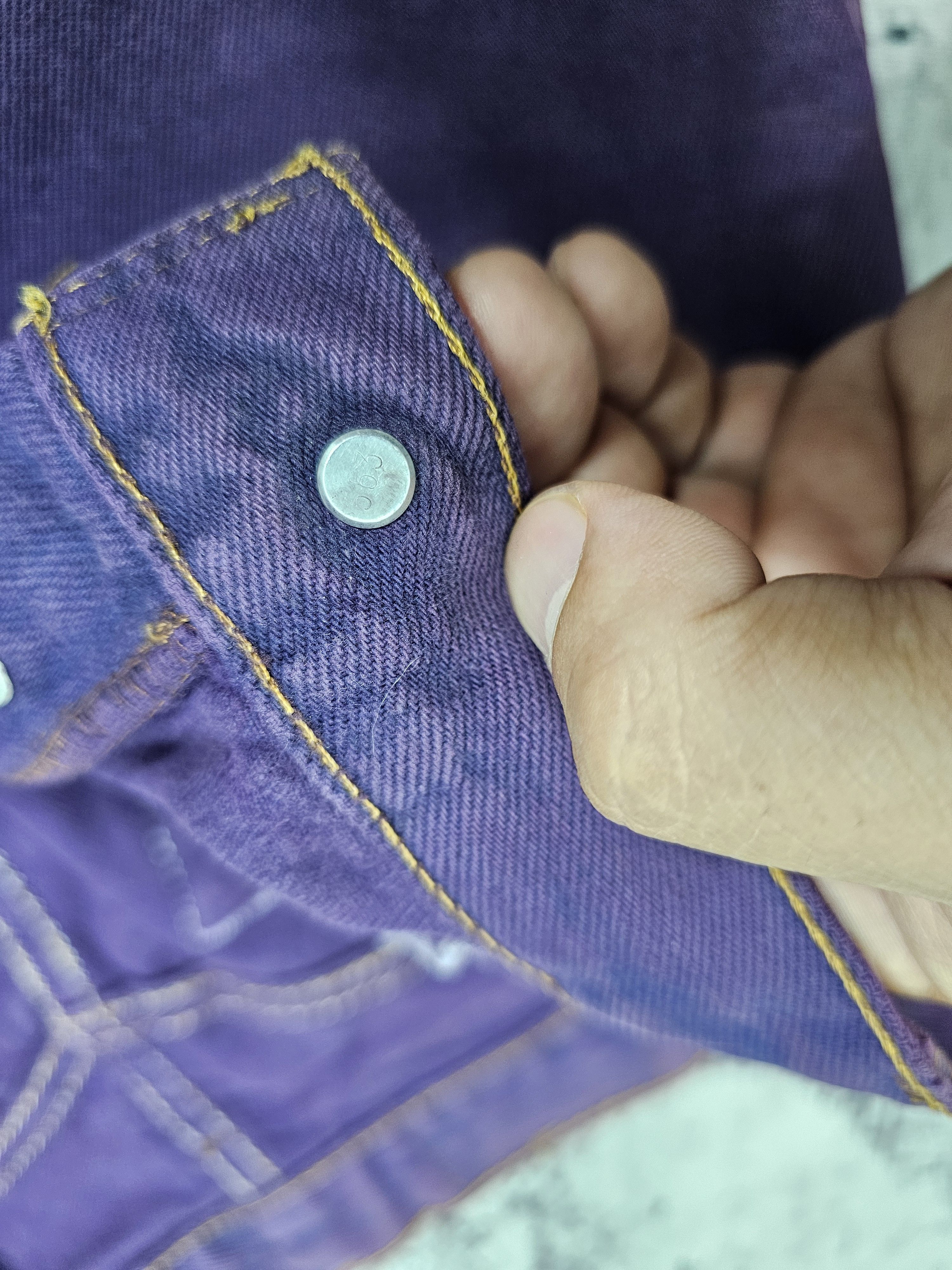 Levi's Vintage Clothing Vtg 90'S LEVIS 501 Purple Faded Jeans Made In USA L0512 Size US 28 / EU 44 - 10 Thumbnail