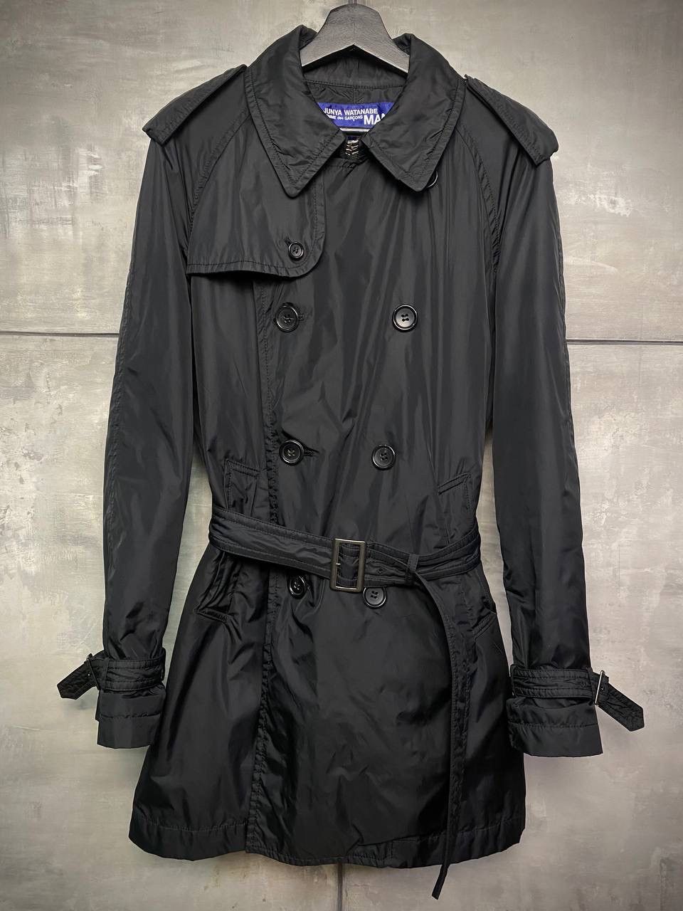 Comme des Garçons 89AW Short Trench Coat COMME des GARCONS Chiffon Short Trench Cape Jacket Beige S