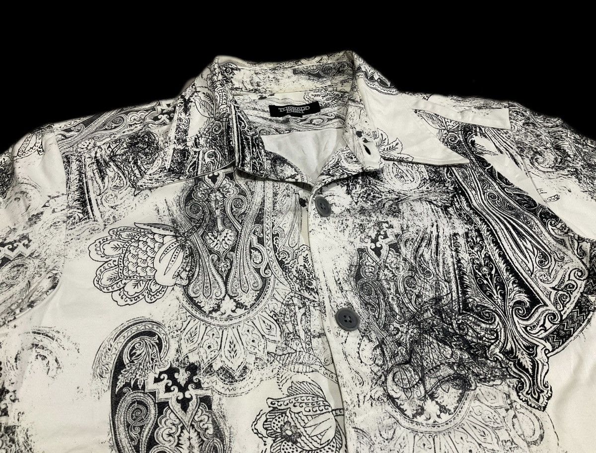 If Six Was Nine × Japanese Brand × Tornado Mart 🔥Sick Y2K Tornado Mart Shirt Psychedelic Paisley Size US L / EU 52-54 / 3 - 1 Thumbnail