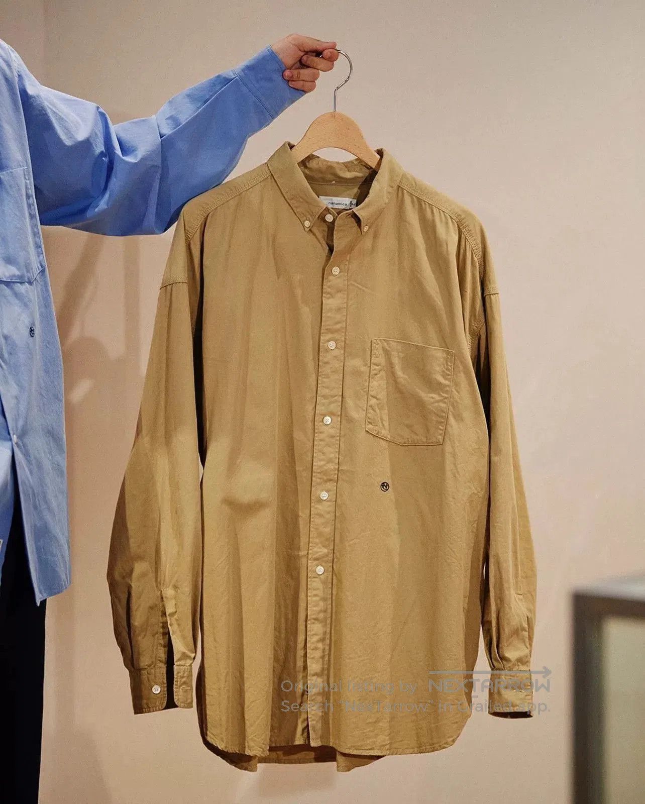 Nanamica nanamica button down wind shirt in khaki. Size US S / EU 44-46 / 1 - 5 Thumbnail