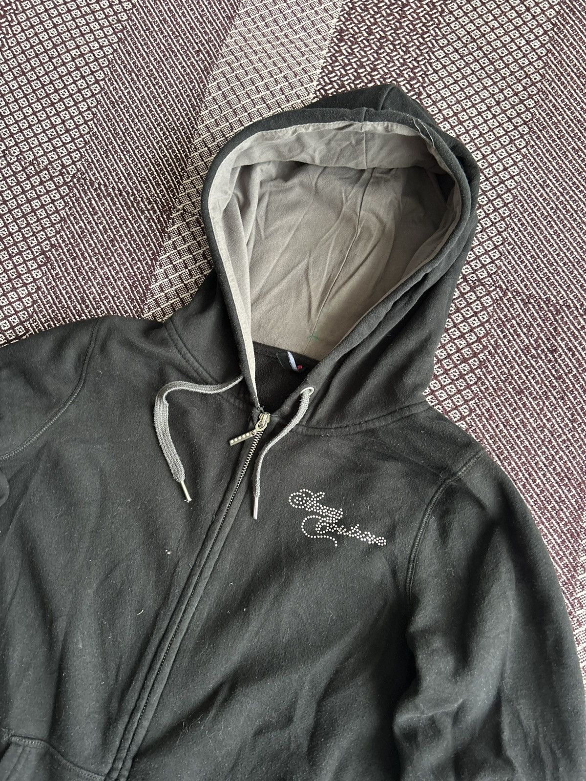 Japanese Brand Vintage Fishbone Y2K Zip Hoodie Big Overprint Streetwear Size S / US 4 / IT 40 - 6 Thumbnail