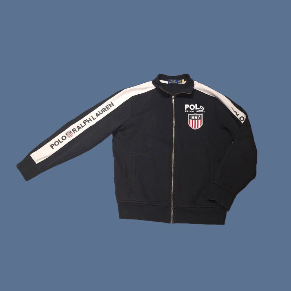 Ralph Lauren Polo Ralph Lauren Olympic Stadium Jacket M White Logo Zip Up Stadium Crest Polo Ralph Lauren Overcoat Windbreaker Size US M / EU 48-50 / 2 - 1 Thumbnail