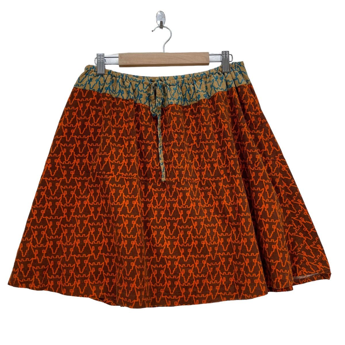 image of Avant Garde x Issey Miyake Mini Skirt Full Print Tsumori Chisato in Orange, Women's (Size 30)