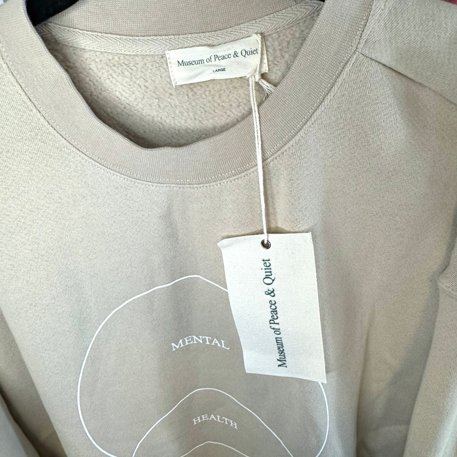 Museum of Peace & Quiet × Museum of Peace and Quiet •NWT• Museum of Peace & Quiet Health Taupe Crewneck • Large Size US L / EU 52-54 / 3 - 3 Thumbnail