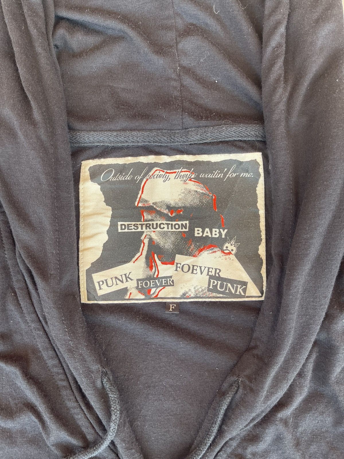 If Six Was Nine Vintage PPFM Punk Foever Destruction Baby Hoodie Poncho Size US L / EU 52-54 / 3 - 12 Thumbnail