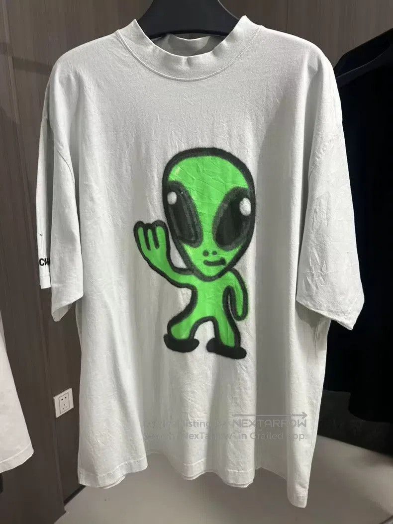 Balenciaga Alien Print Short Sleeve