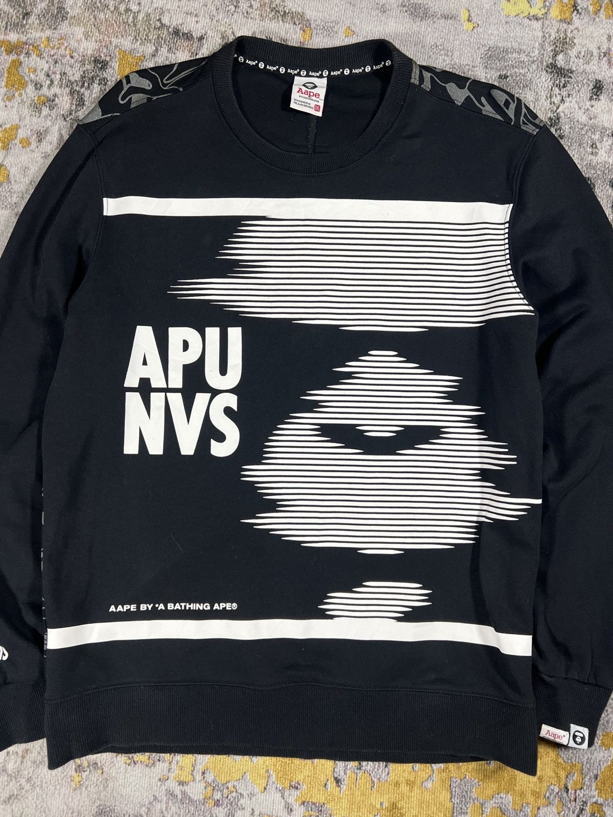 Aape Vtg Y2K Aape by Bathing Ape Sweatshirt Moon Face Full Prints Size L / US 10 / IT 46 - 4 Thumbnail