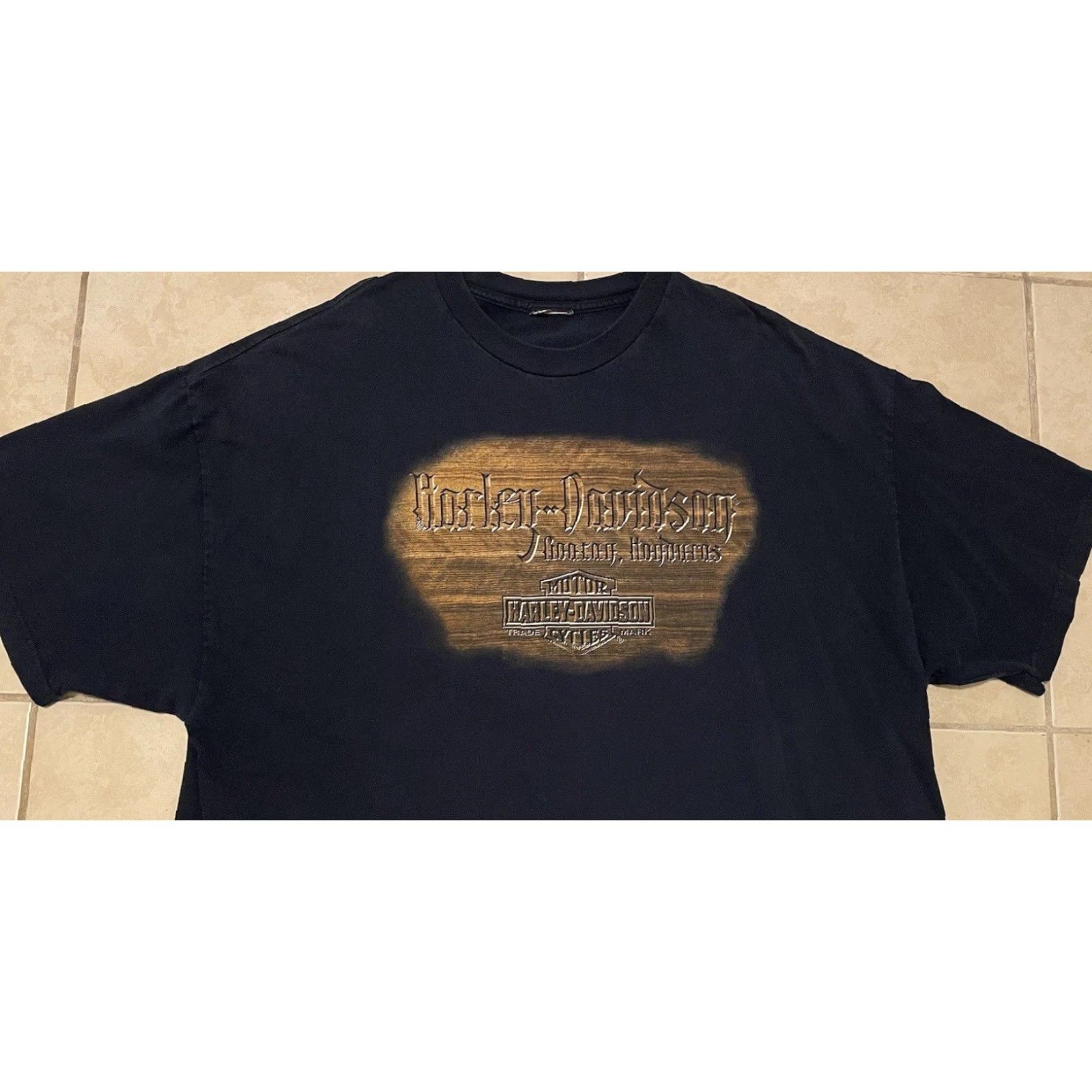 Harley Davidson VINTAGE Harley Davidson Shirt 3XL Navy Blue Harley Davidson Biker Grunge 90s Y2K Hawaii? Size US XXL / EU 58 / 5 - 6 Thumbnail