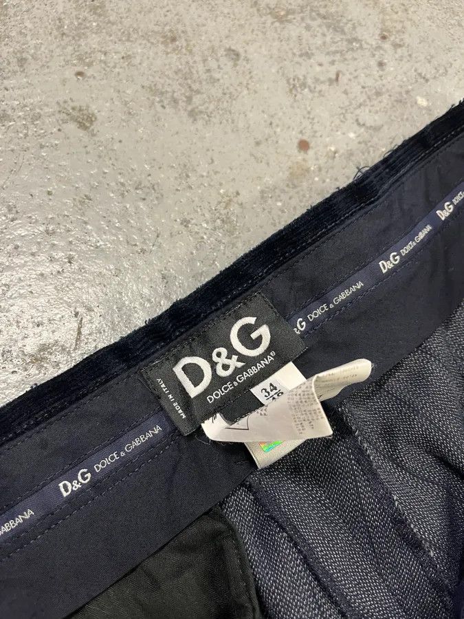 Dolce & Gabbana AW2003 Dolce & Gabbana Corduroy Waistband Grey Tailored Pants Size US 32 / EU 48 - 11 Thumbnail