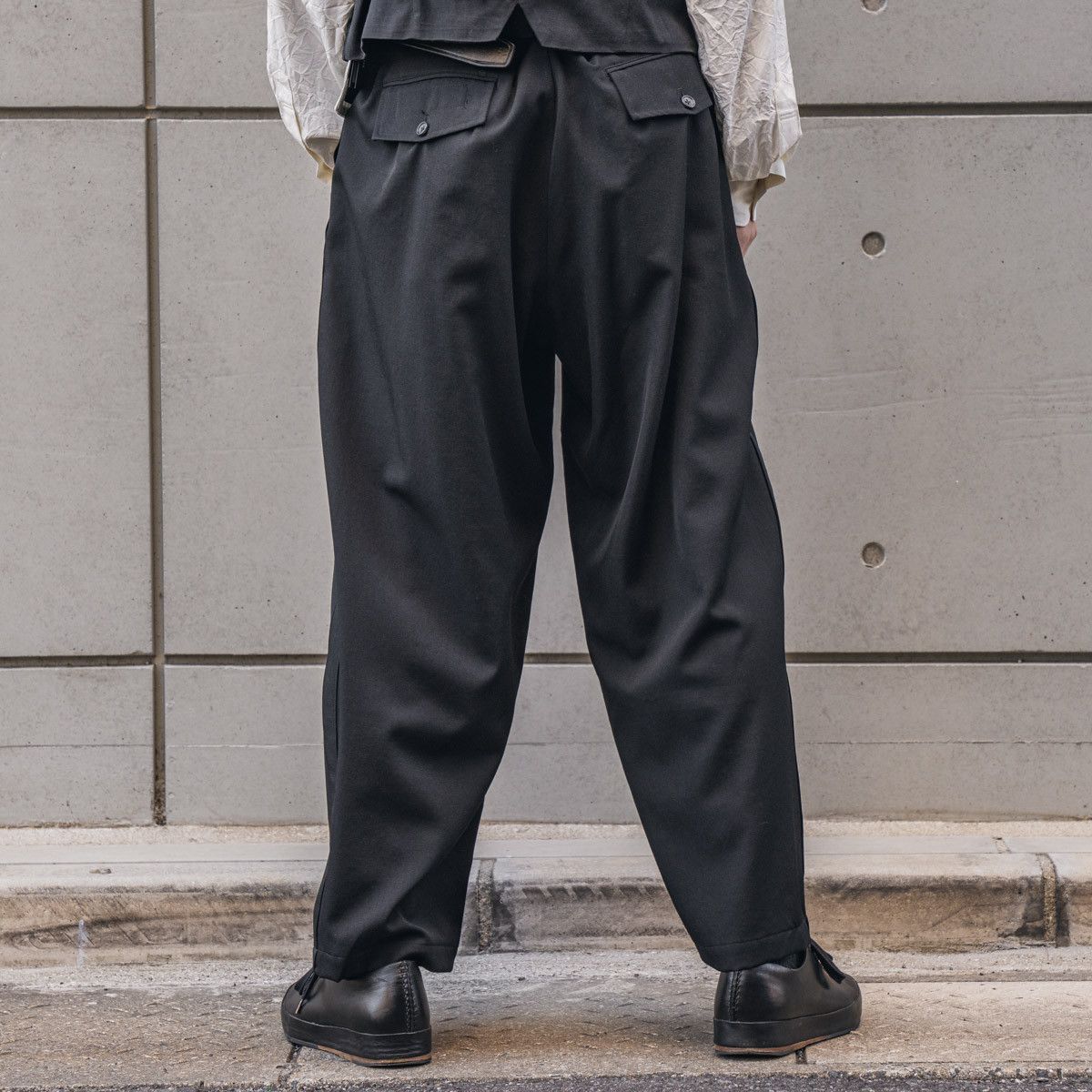 Yohji Yamamoto Yohji Yamamoto Pour Homme - Wool Gabardine SIDE TAPED PANTS Size US 30 / EU 46 - 4 Thumbnail