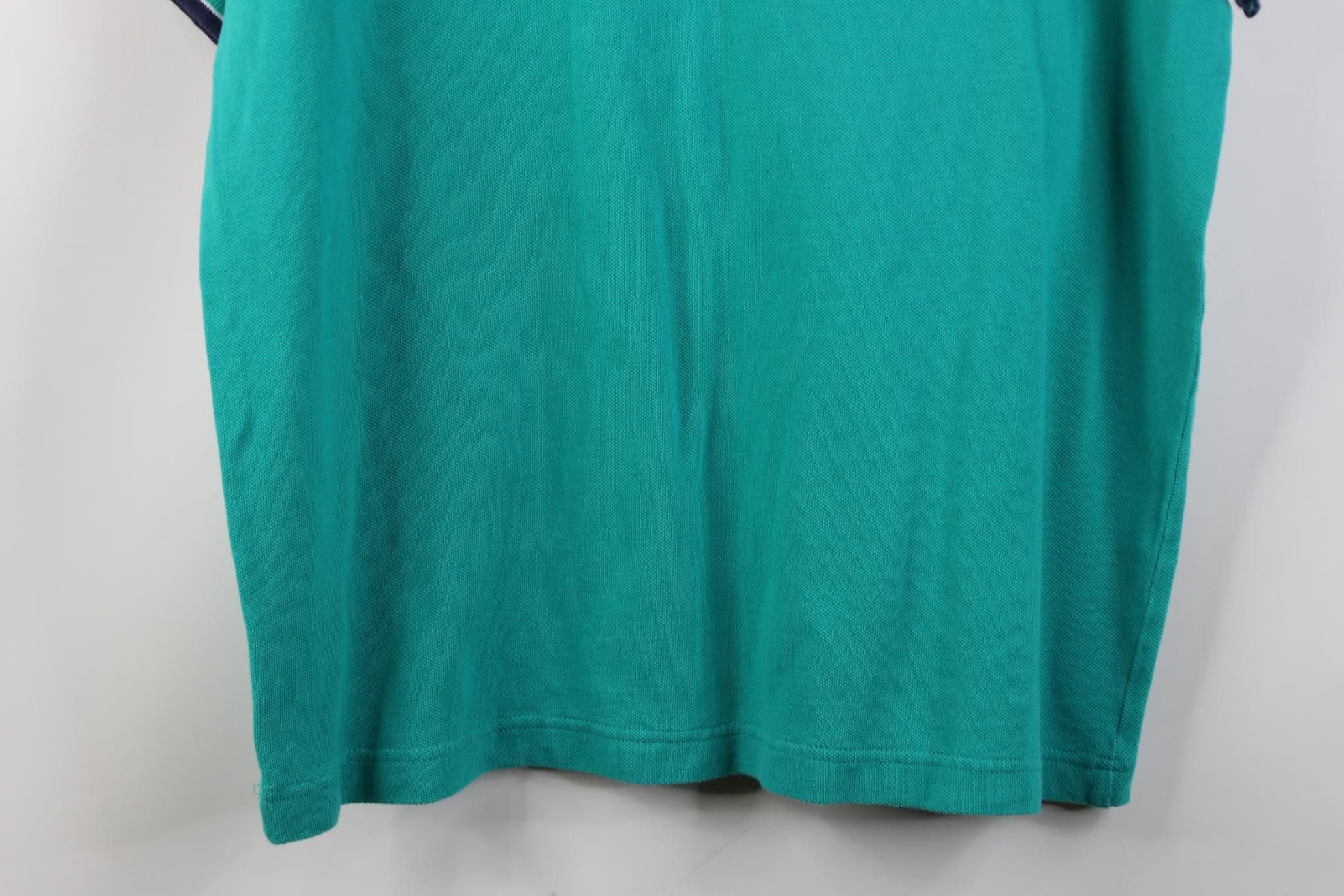 Gap Vintage 90s Gap Blank Pique Cotton Knit V-Neck T-Shirt Teal Size US M / EU 48-50 / 2 - 11 Thumbnail