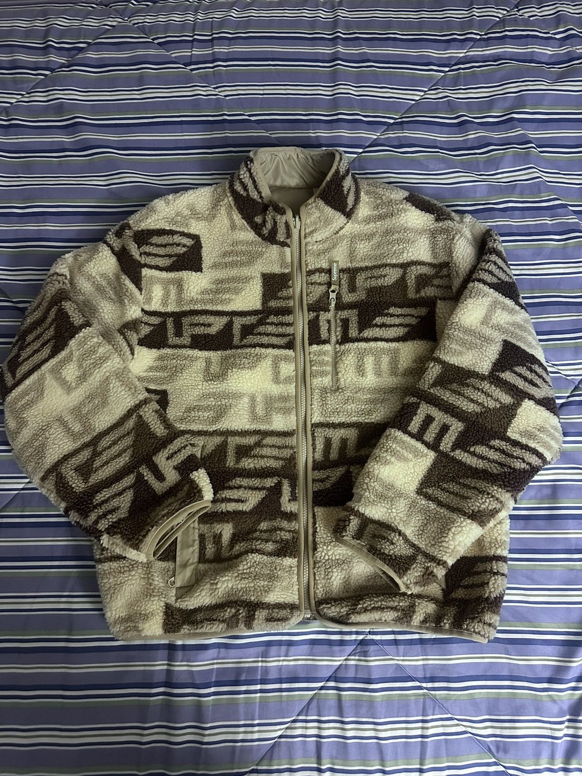 Supreme Supreme geo reversible windstopper fleece jacket Size US M / EU 48-50 / 2 - 1 Thumbnail