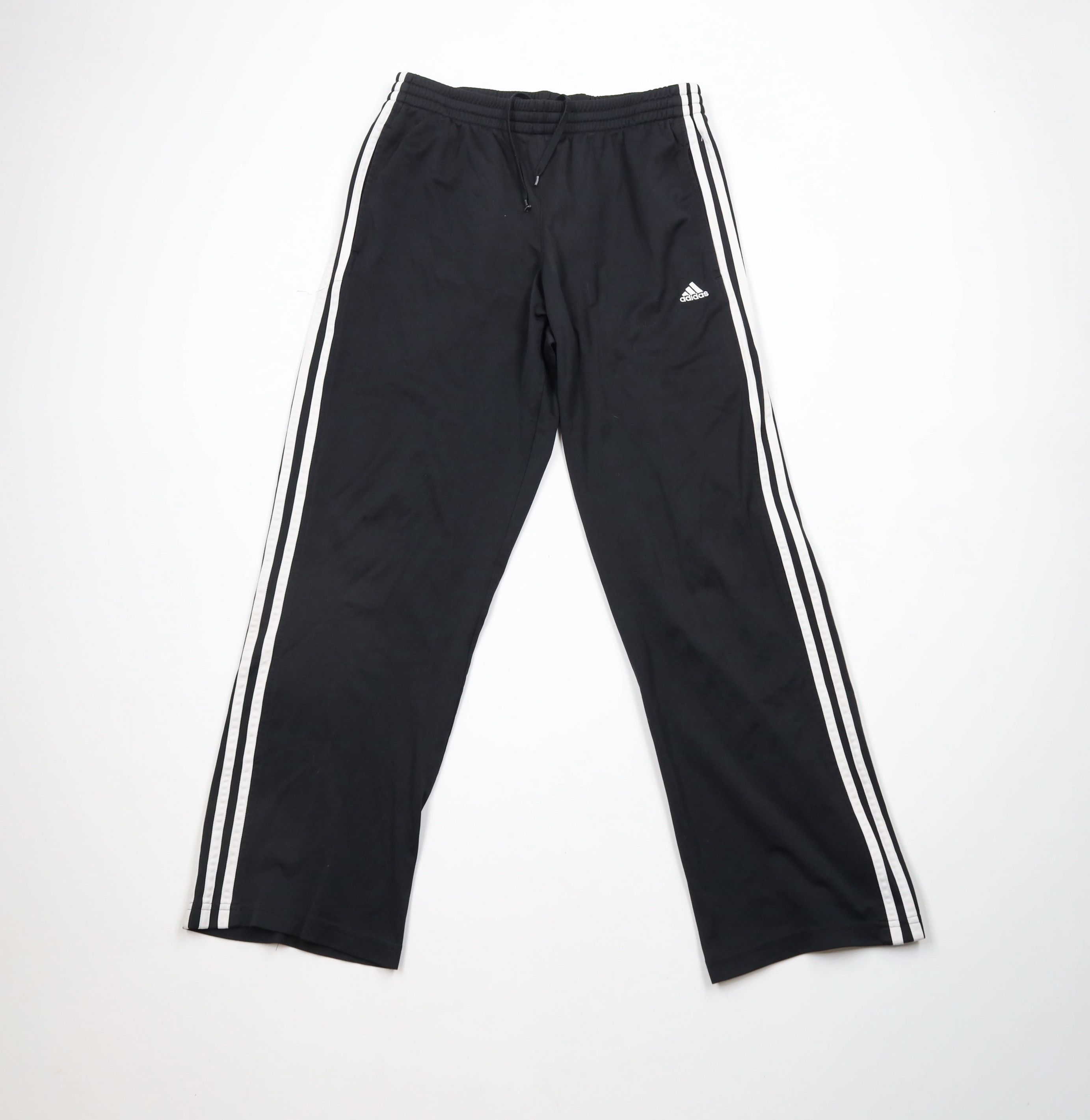 Adidas × Vintage Vintage Y2K Adidas Striped Wide Leg Sweatpants Pants Black Size US 34 / EU 50 - 1 Thumbnail