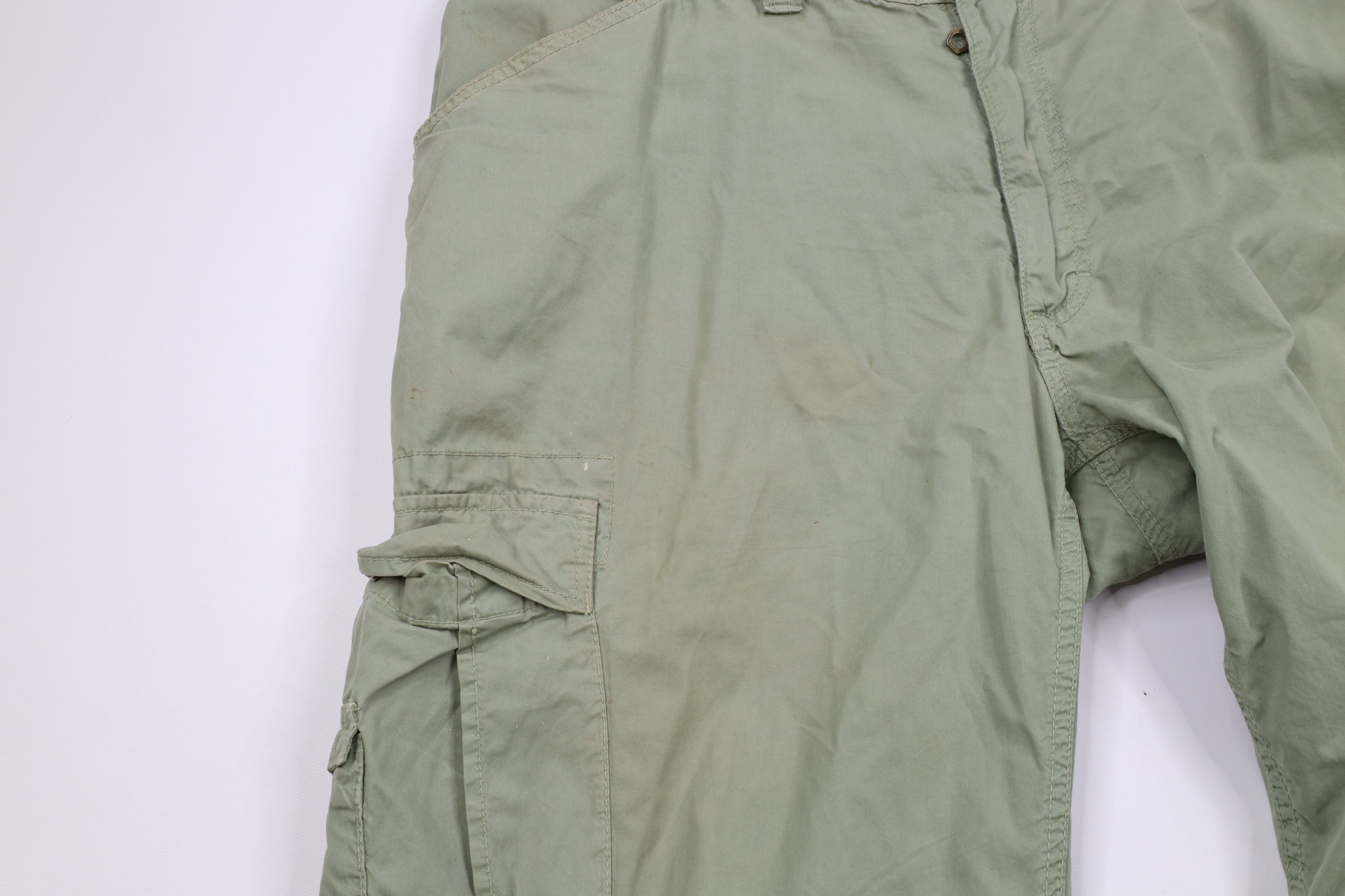 Ralph Lauren × Vintage Vintage 90s Ralph Lauren Military Wide Leg Cargo Pants Green Size US 40 / EU 56 - 6 Thumbnail