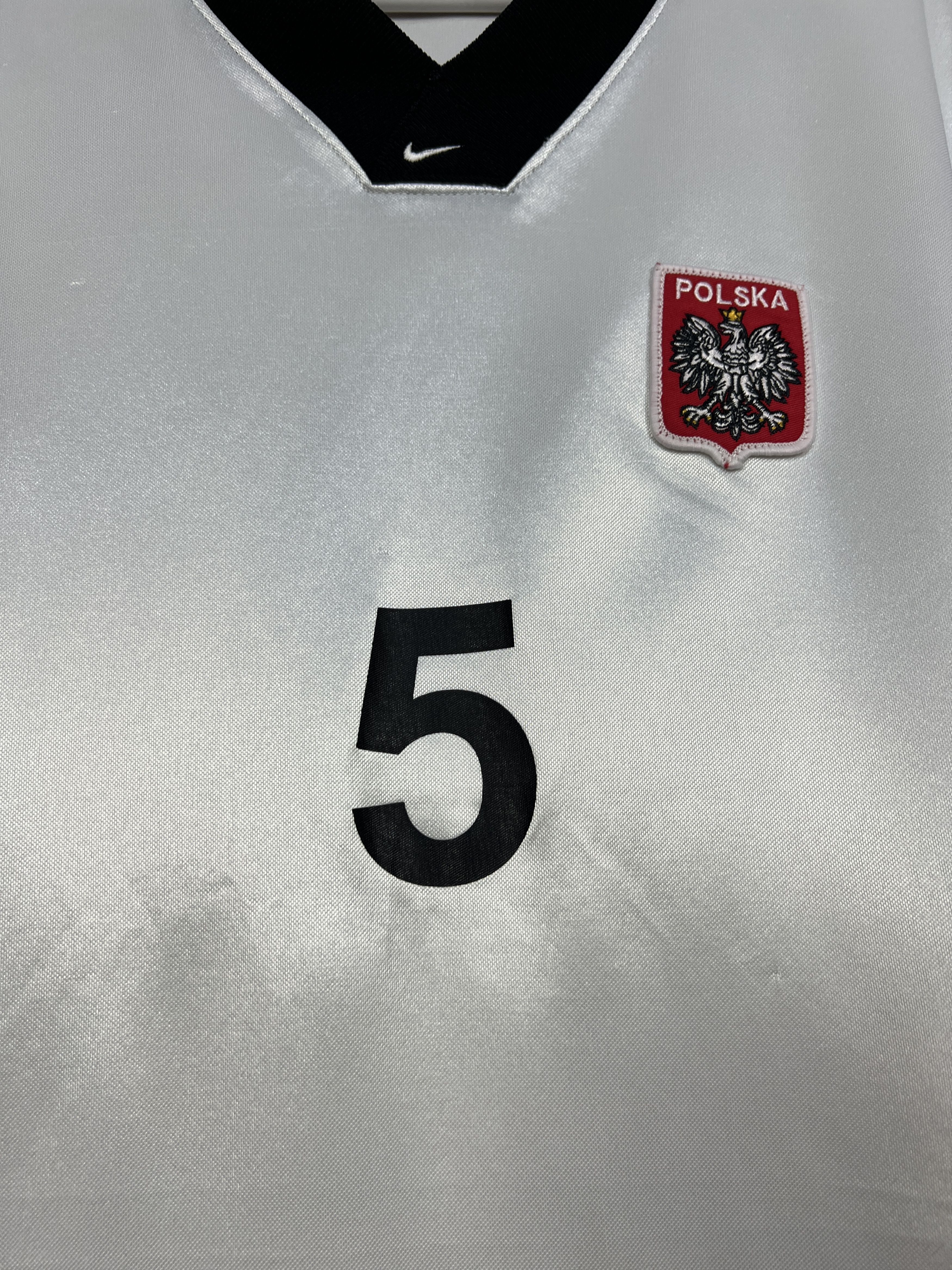 Nike Vintage 90's Nike Poland 1998 Train Player Issue Shirt #5 Size US XL / EU 56 / 4 - 3 Thumbnail